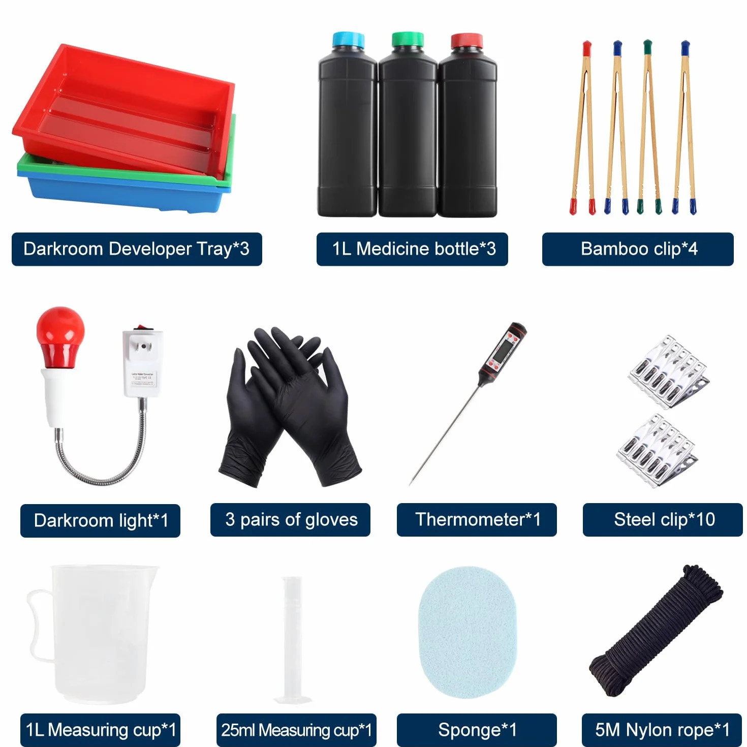 Kit d'équipement de développement pour Chambre Noire eTone 120 135 Kit de démarrage pour Plateaux de développement d'impression Photo de Film N&B