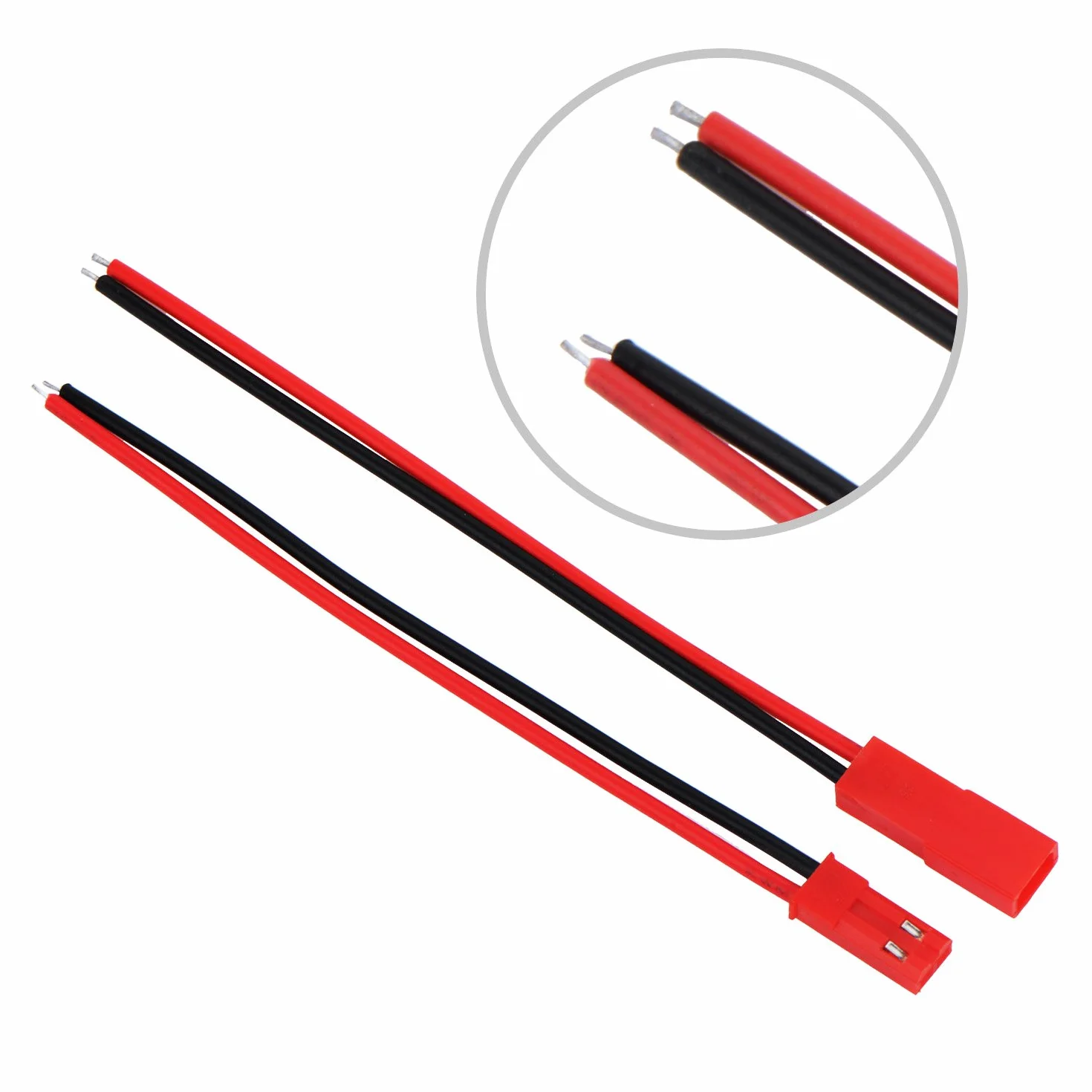 Connecteur JST à 2 broches 22 AWG fiche mâle femelle câble pour bande LED 10,2 cm 15,2 cm