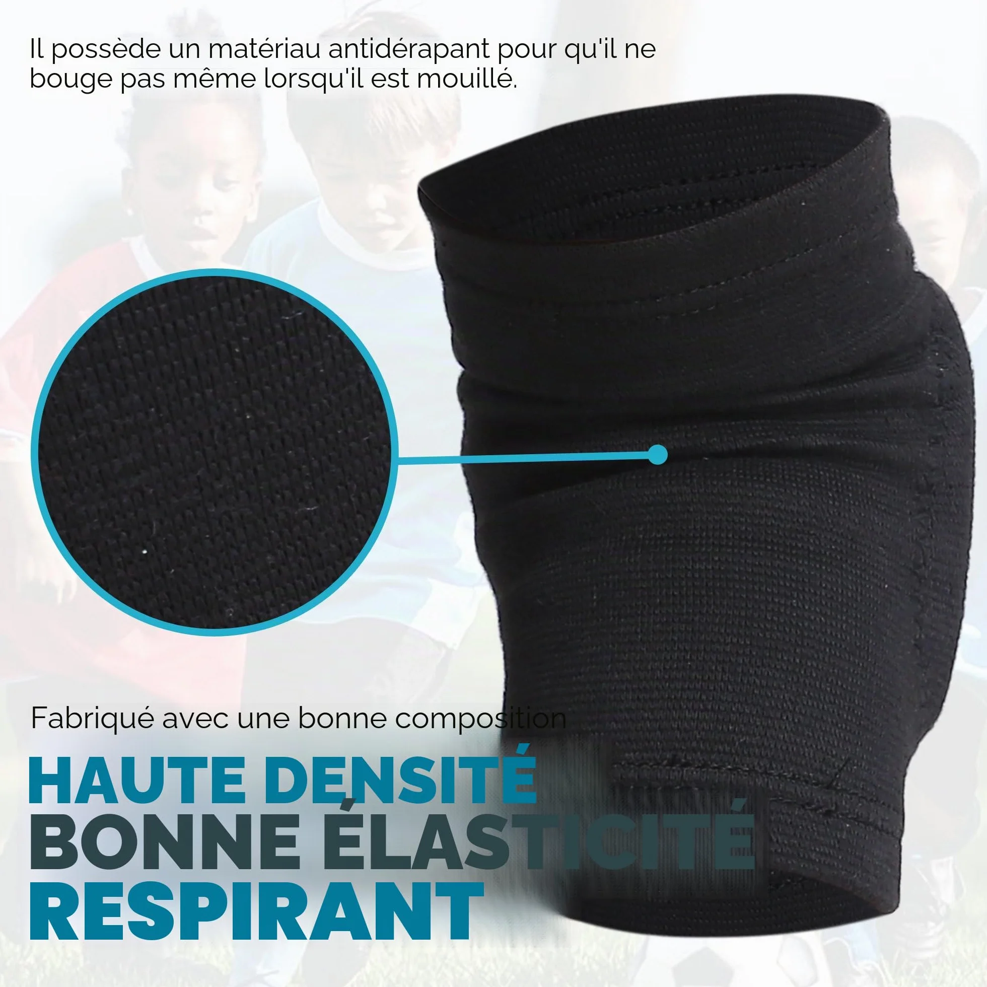 Bodyprox Genouillères de volleyball pour jeunes adolescents 1 paire Noir 13-18 Years