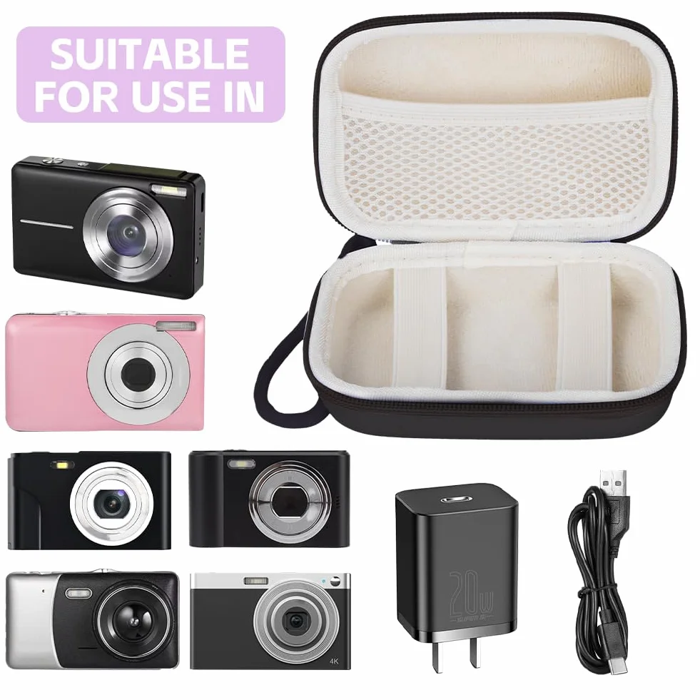 Ainiv Étui pour Appareil Photo Compact pour Appareil Photo Numérique Sony ZV-1, Ricoh GR, Casio ZR1000, Canon G7, SX720, Panasonic ZS110, et Accessoires et Carte SD