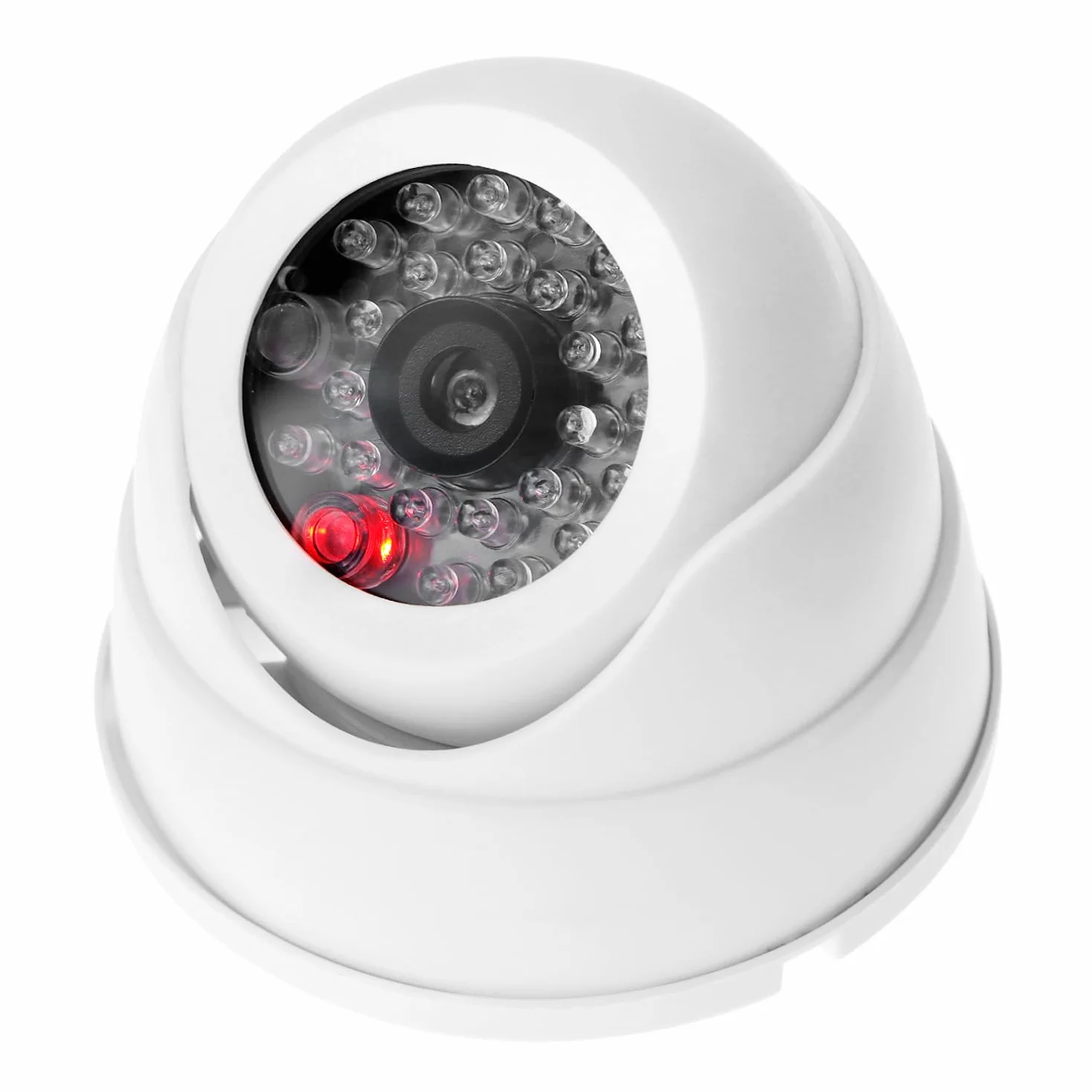 QWORK® 2X Caméra dôme factice avec LED - Fausse caméra pour intérieur et extérieur - Trompement réelle