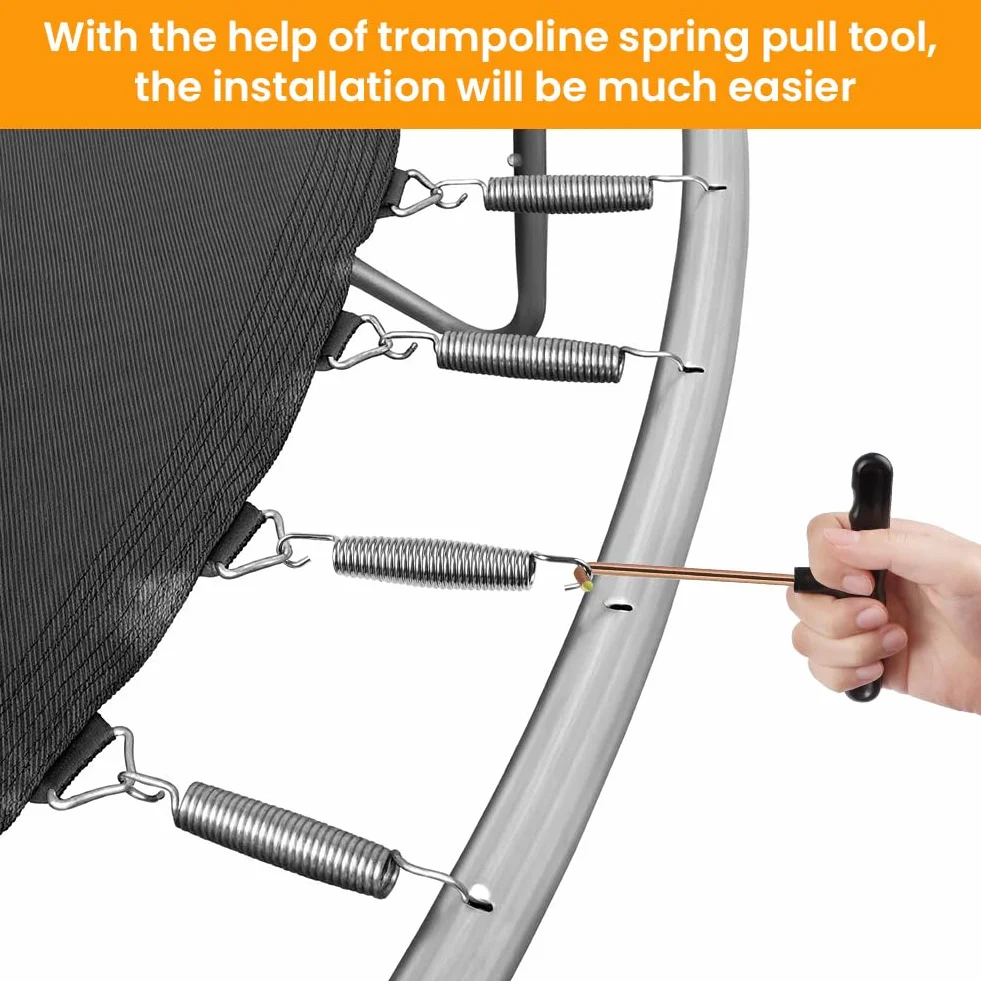 Ressorts de Trampoline 8 Pièces avec Crochets, Rechange pour 6-14 Pieds