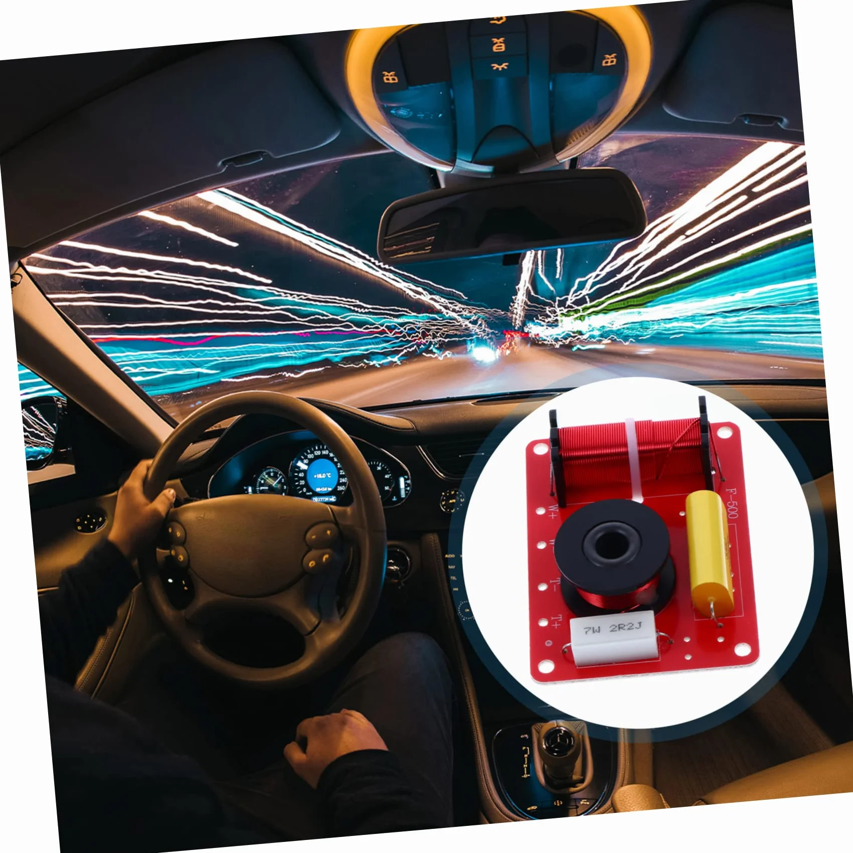 Uonlytech 2pièces Filtre De Crossover Audio pour Haut-parleurs Diviseur De Fréquence Treble Bass pour Système Audio Automobile Accessoire pour Amélioration Qualité Sonore