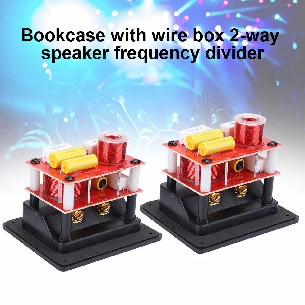 Lot de 2 Filtres Croisés HiFi, Tweeter Basse, Haut-Parleur 2 Voies, Diviseur de Fréquence 120 W, Impédance 4-8 Ohms pour Bibliothèque de 3 à 8 Pouces Haut-Parleur HiFi Fever