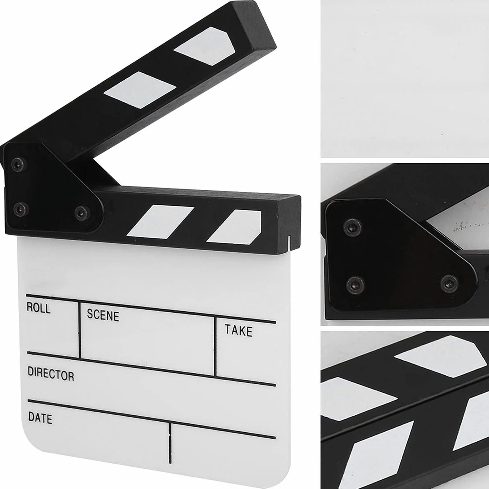 Clap De Cin Ma Acrylique,Slate Cinema,Slate Cinema,Film Slate Small,Movie Clapper Board,Autres Accessoires De Prise De Vue,Mini Acrylique Director Scene Clapperboard TV Movie Action Board Film Cut Pro