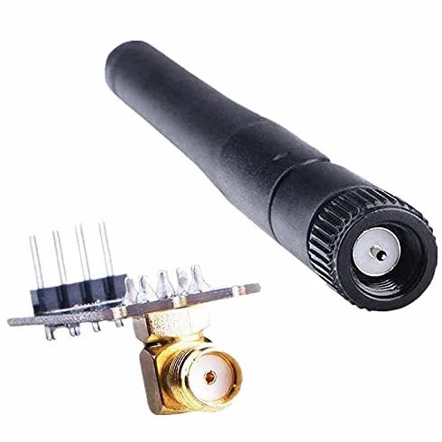 Lanko Lot de 2 modules émetteurs-récepteurs RF NRF24L01+PA+LNA avec antenne SMA 2,4 GHz 1100 m + module sans NRF24L01 pour