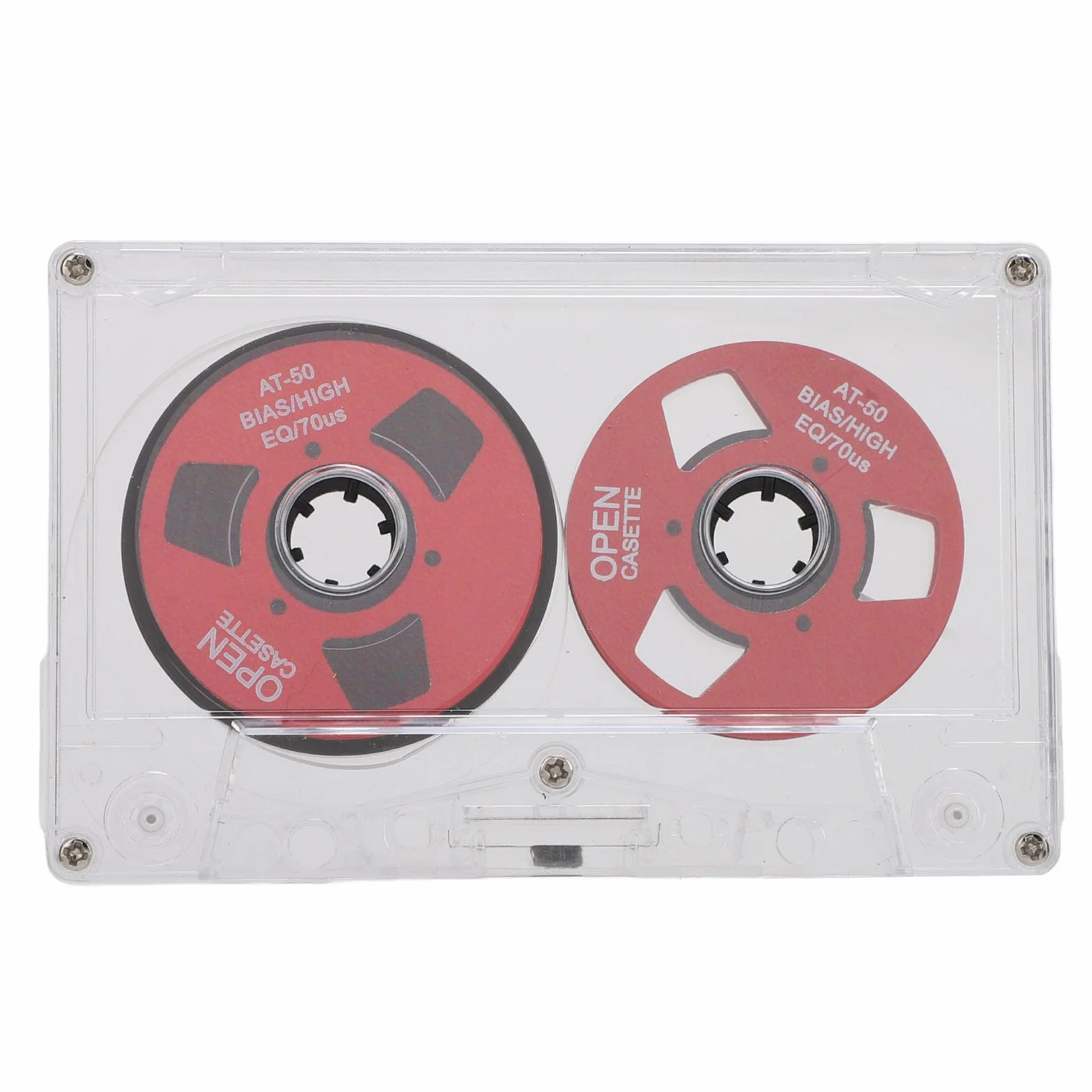 Cassette Vierge Audio Bobine à Bobine 50 Minutes Double Face Rouge