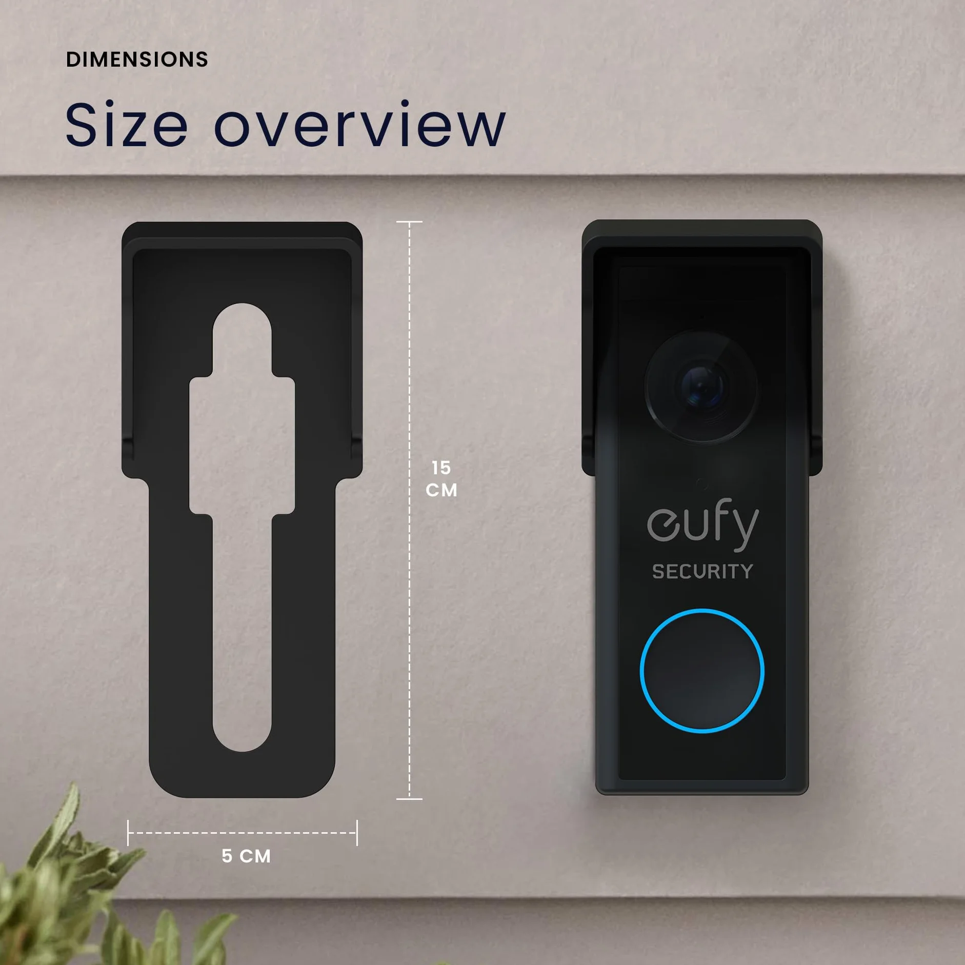 Couvercle de Sonnette pour Eufy Dual 2K S220, Protection Pluie & Soleil | Compatible avec Eufy - Sans perçage de trous supplémentaires