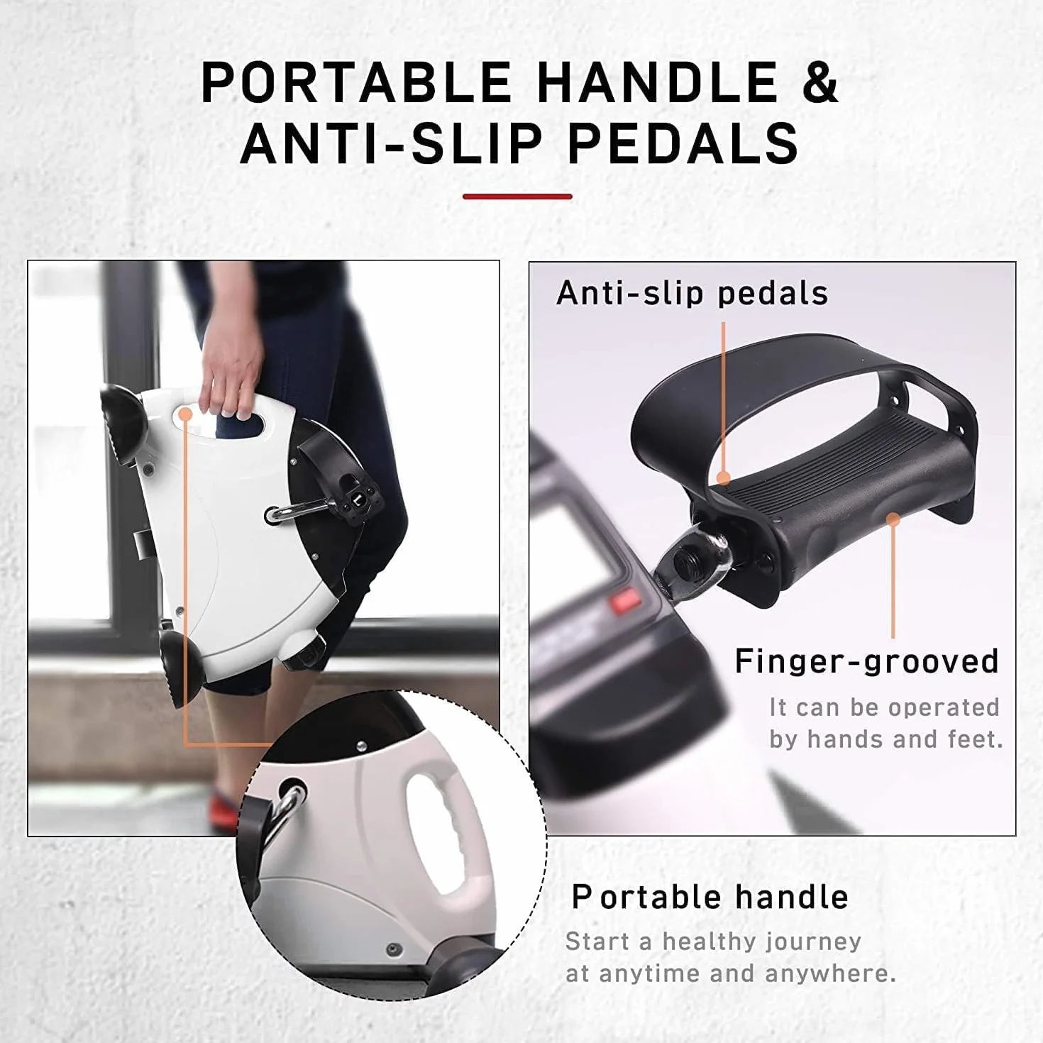 PROIRON Mini Vélo d'Appartement, Pédalier Résistance Réglable, Écran LCD