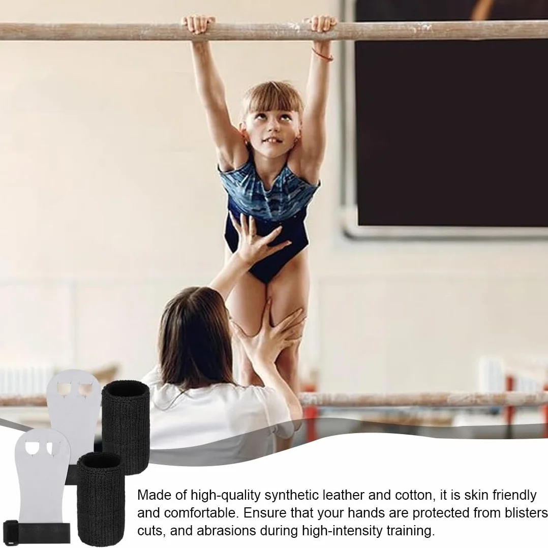 Maniques Gymnastique pour Fille, Gants de Barre, Protège-Paumes, Bandes de Poignet Sport, Fitness