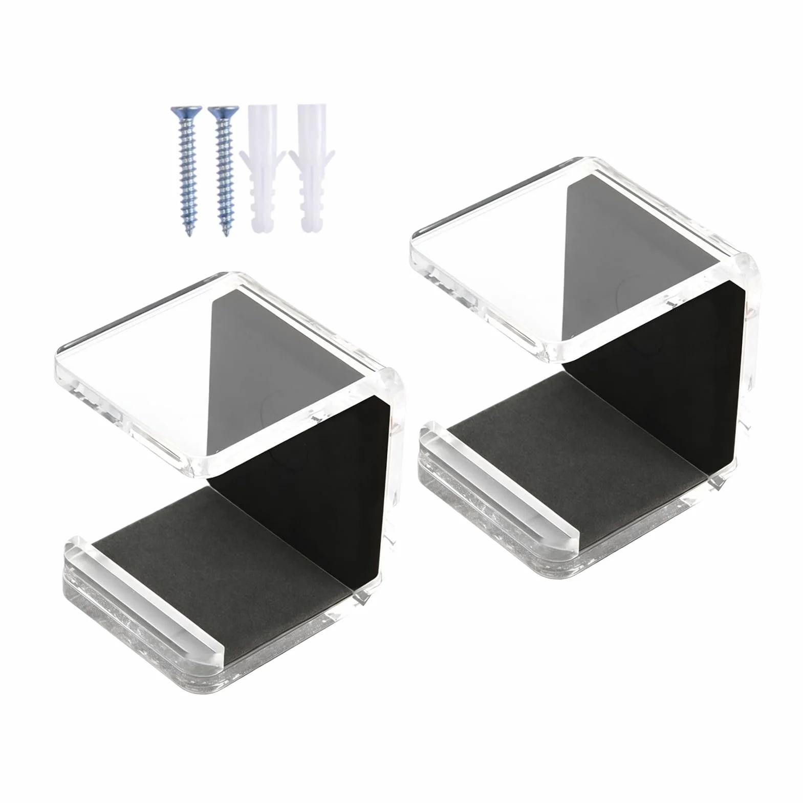 Support Mural pour Crosse de Hockey 2 Pièces Fixation Rangement Horizontal Anti-Rayure