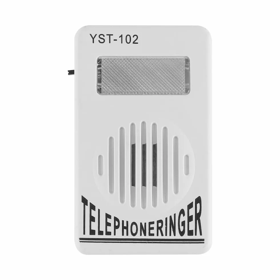 Amplificateur de Sonnerie téléphonique Extra Fort avec lumière stroboscopique, Volume réglable de 60 à 110 DB pour téléphones Fixes/filaires, adapté aux malentendants