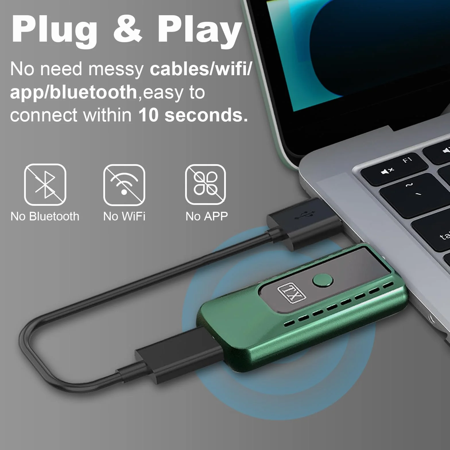 Émetteur et récepteur HDMI sans Fil 4K 1080P Extension HDMI 2,4G/5,8G Portée 100FT Plug & Play