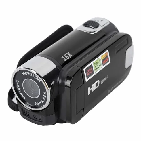 Yosoo Health Gear Caméscope Vidéo Portable 4K 48MP 16x Zoom Numérique Vlogging écran Rotatif LCD 2,7 Pouces Noir