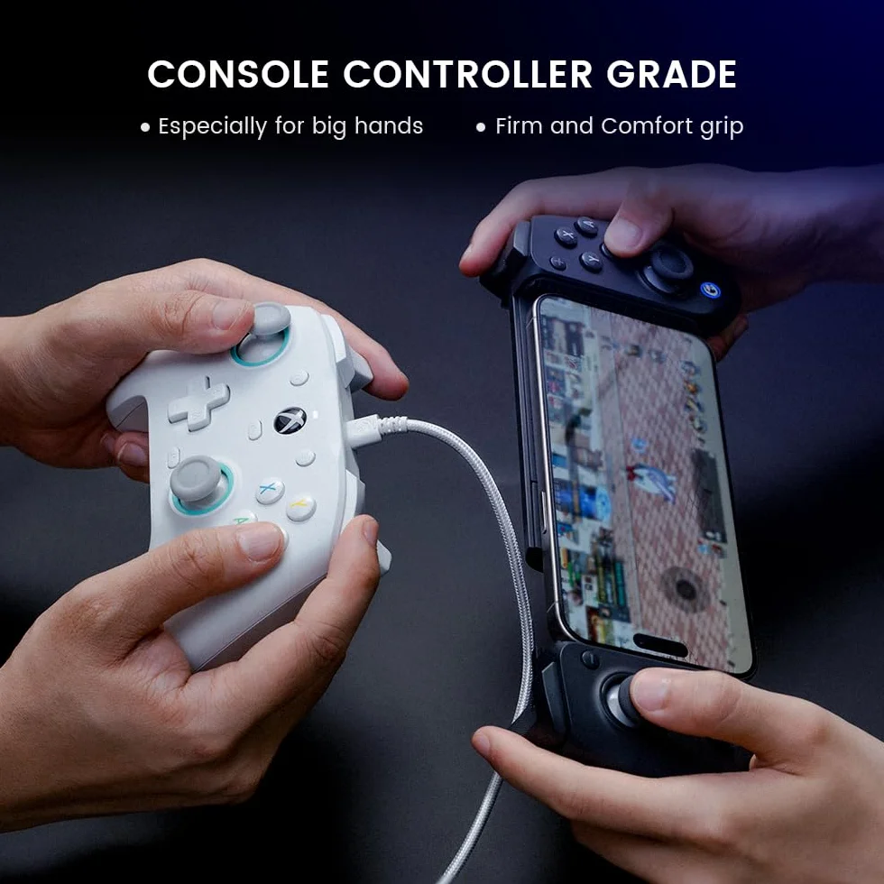 GameSir G8 Plus Manette de Jeu Mobile Bluetooth pour Switch & iOS & Android & Tablettes, Manette Sans Fil avec Joysticks/Gâchettes à Effet Hall, Jouez à Minecraft, Genshin Impact, Call of Duty Mobile