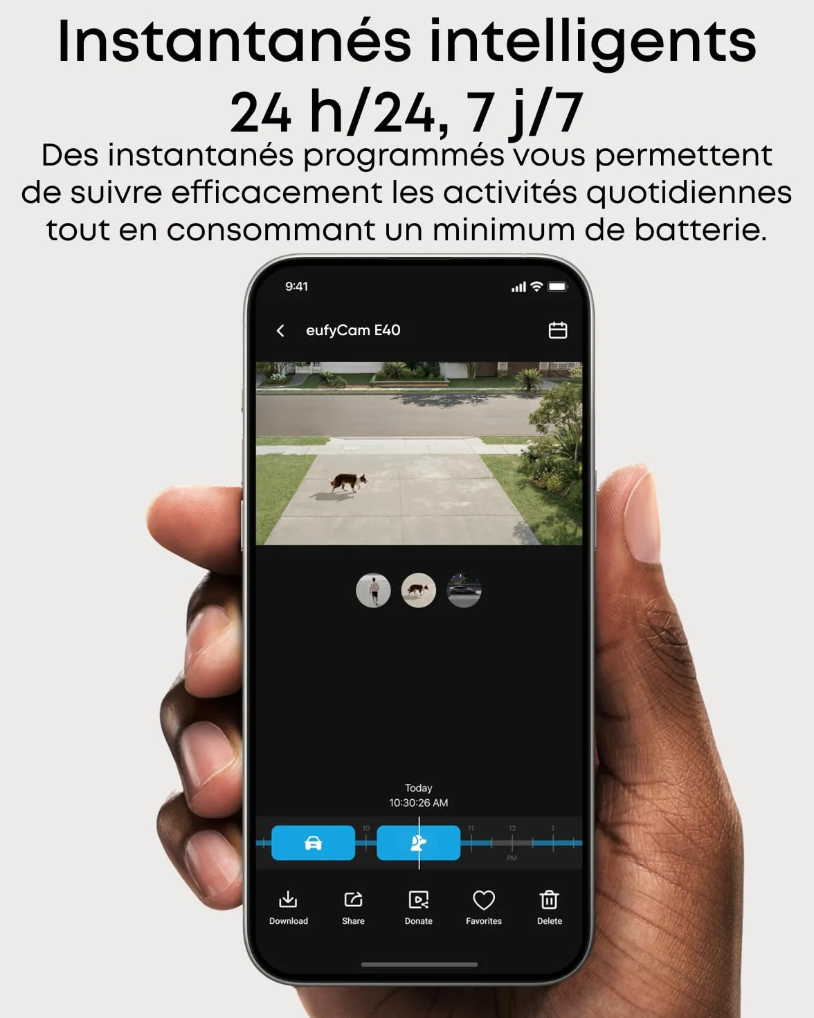 eufy Security eufyCam E40,caméras de sécurité solaires sans Fil pour l’extérieur, 2K avec Panneau Solaire intégré, Vision Nocturne MaxColor,mémoire Extensible, sans Frais d'abonnement mensue