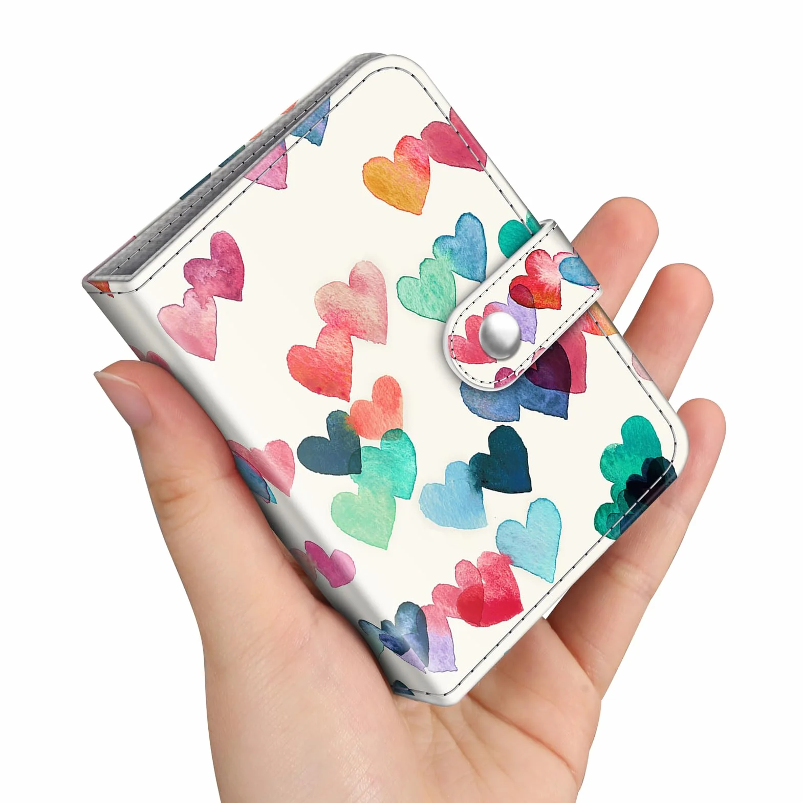 FINTIE Mini Album Photos pour Photo 2 x 3 Pouces (5.4 x 8.6 cm), 52 Photo, Album Photo pour Fujifilm Instax Mini Se/12/11/40/99/7+/LiPlay, Polaroid Hi-Print etc, Coeurs Pluie
