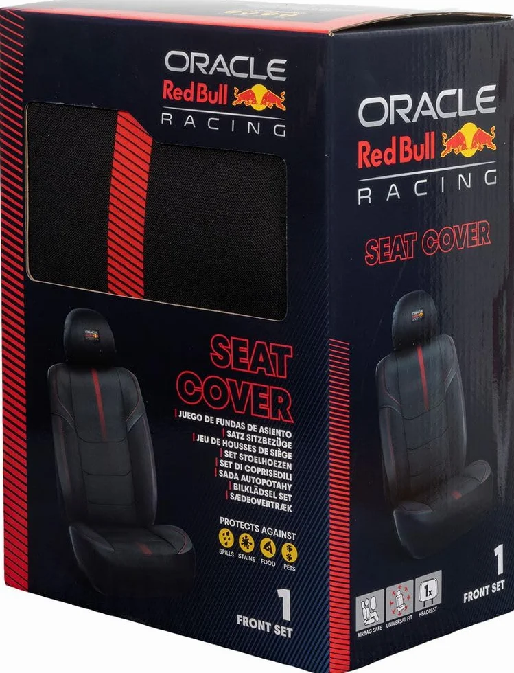RED BULL Racing Powerbar II Lot De 3 Housses De Siège Auto Noir/Rouge