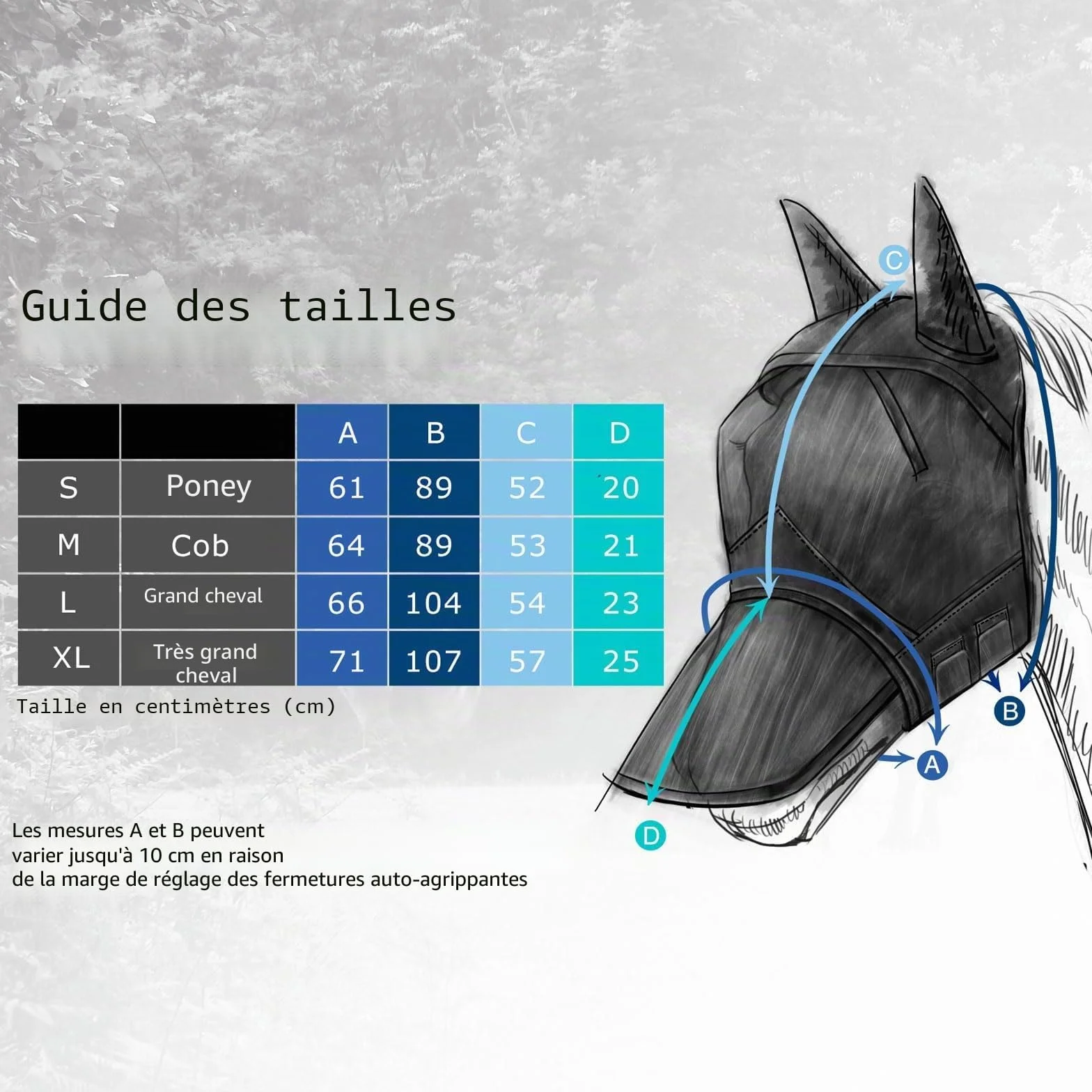 Harrison Howard CareMaster Pro Masque Anti-Mouches Lumineux pour Cheval - Grand Espace pour Yeux avec Oreilles - Protection UV - Rouge - Taille complète