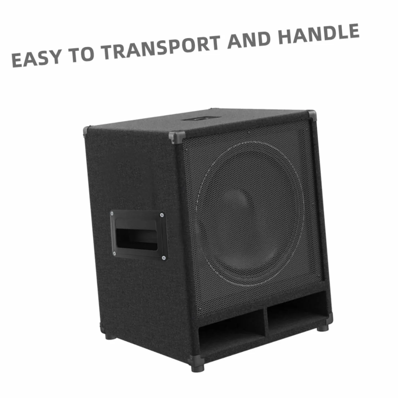 Lot de 2 Poignées Latérales en Abs Noires Résistantes pour Matériel Haut-Parleur Audio de Scène, Accessoire Polyvalent pour Remplacement Facile