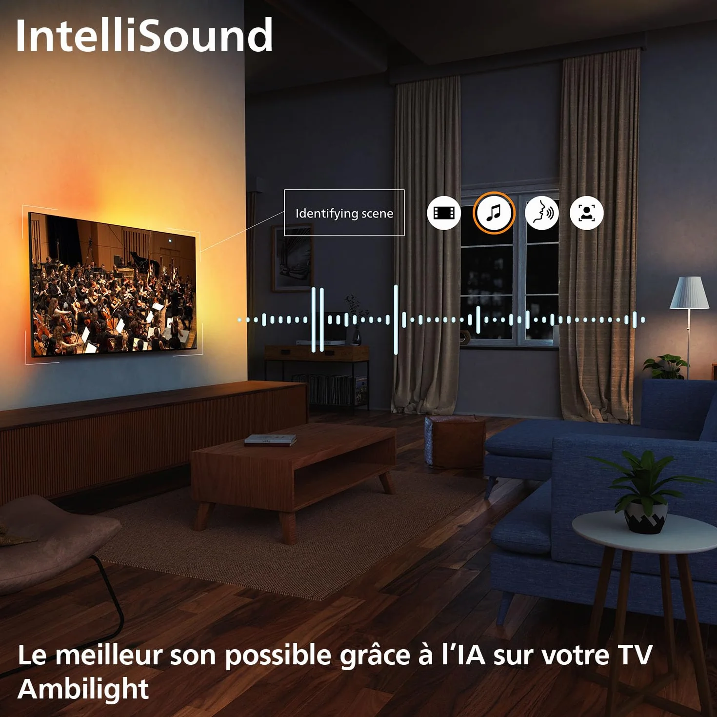 PHILIPS Ambilight 55MLED910 'The Xtra' Mini LED 4K Smart TV - Écran 55 Pouces avec P5 Perfect Picture Engine Ultra HD, Titan OS, Dolby Vision et Son Dolby Atmos