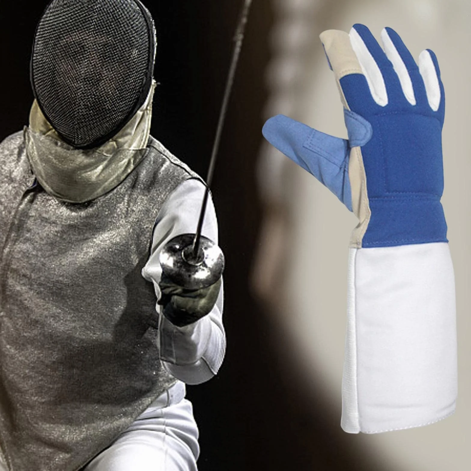 Oshhni Gants d'Escrime Antidérapants Lavables Équipement d'Entraînement pour Adultes, Enfants