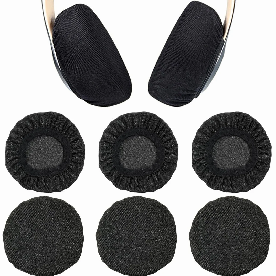 Housses de Casque Extensibles Lavables en Tissu Flexible, Protection contre la Sueur pour Salle de Sport, Jeux (Noir)