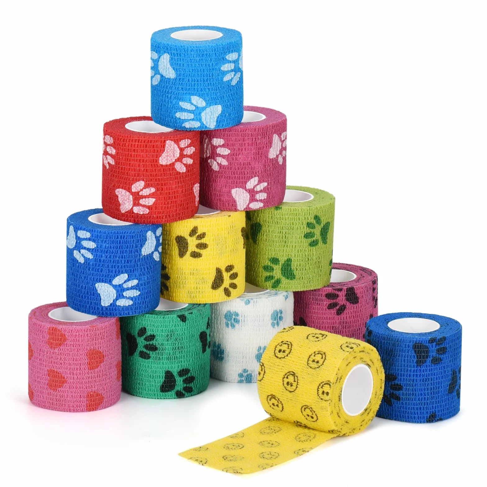 Pet Vet Wrap Bandage Autoadhésif 5cm x 4.5m Bande Cohesive pour Animal