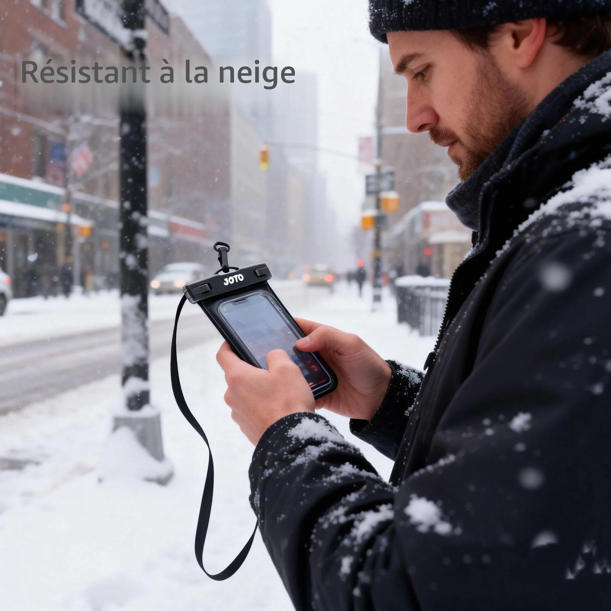 JOTO Housse Étanche Smartphone IPX8 7 Pouces Noir