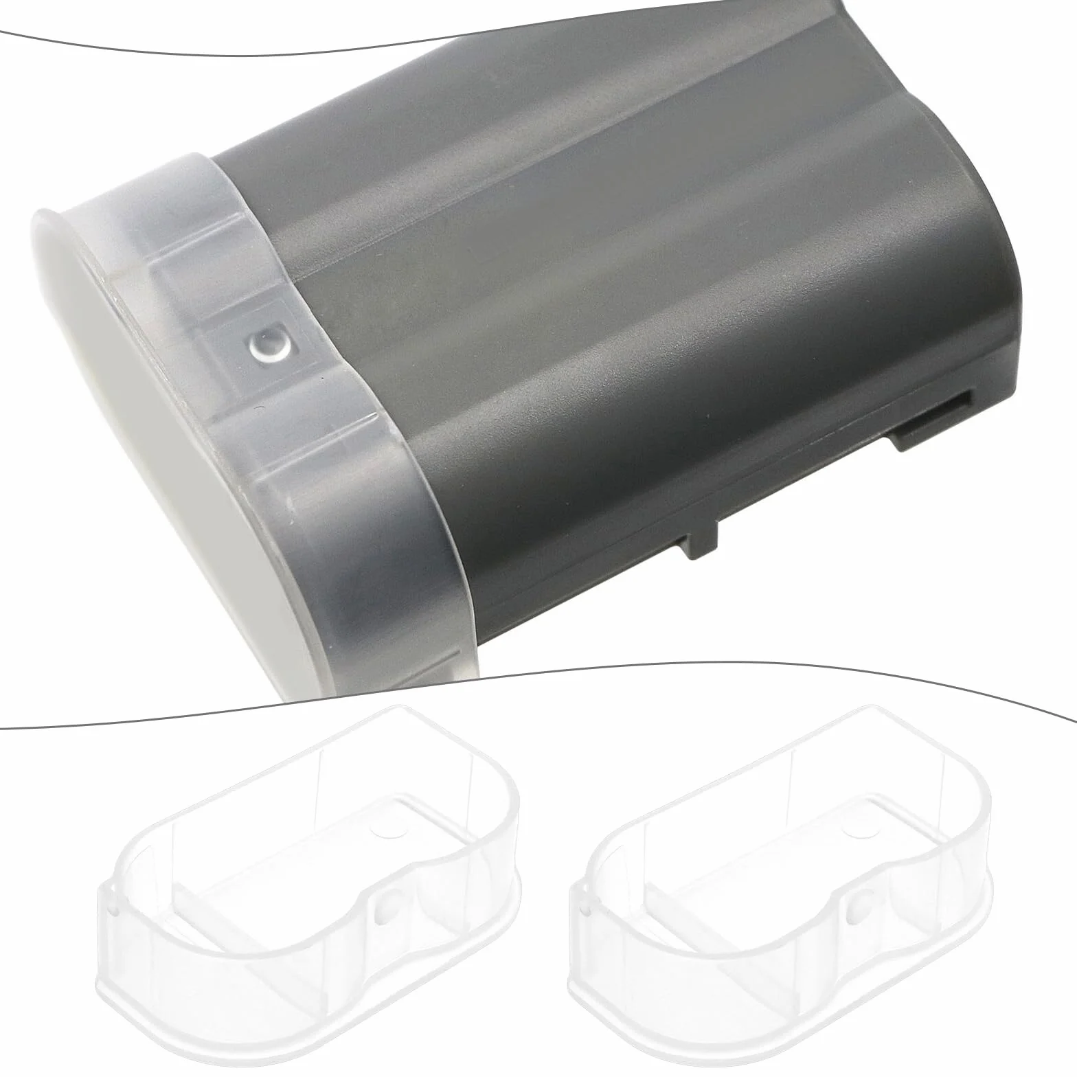 OTOTEC Lot de 10 coques de protection de batterie en polypropylène compatibles avec appareils photo Nikon EN-EL15 EL15A EL15B D500 D600 D610 Transparent