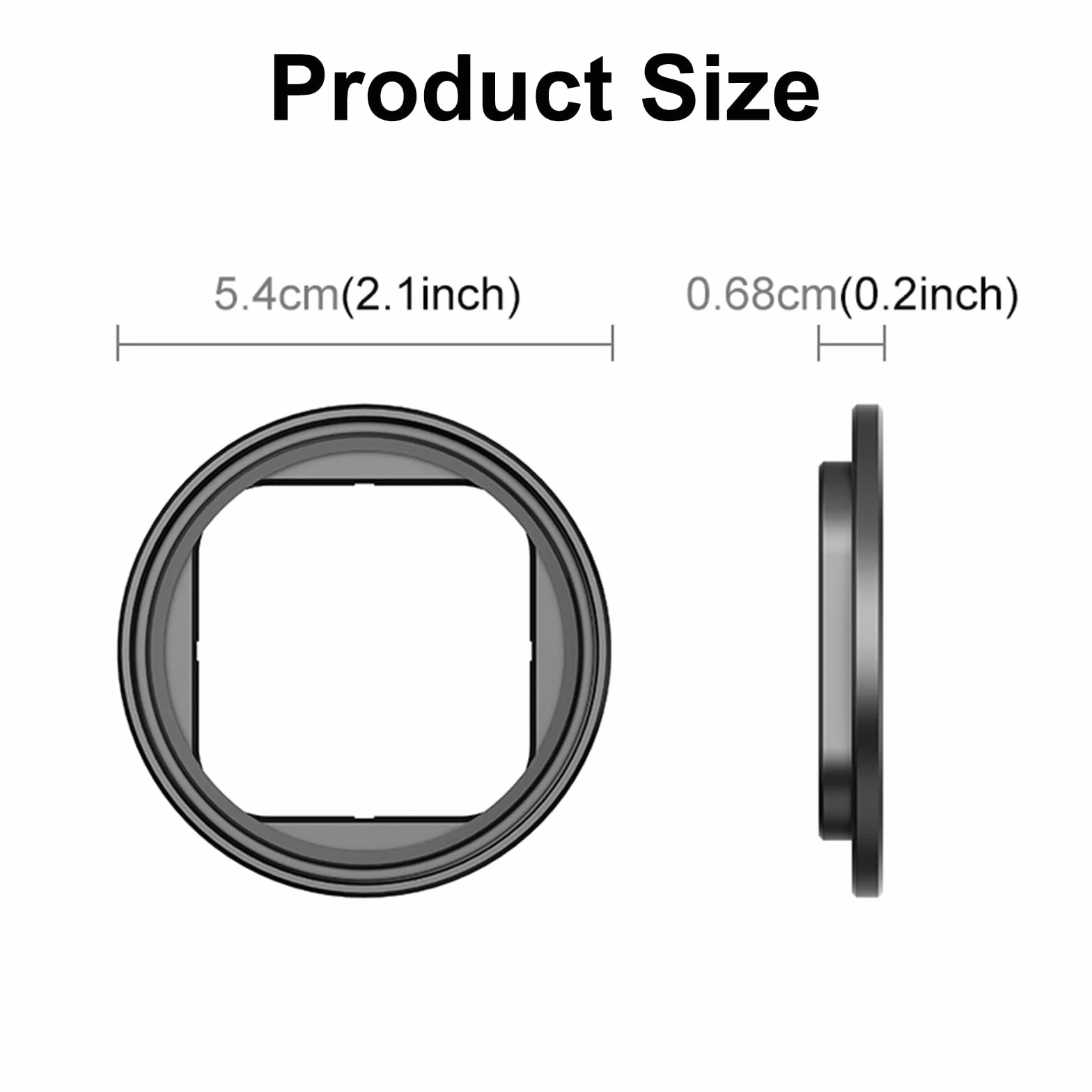 PULUZ Cadre d'objectif de Protection Objectif pour Insta360 Ace Pro 2, Support métallique de Filtre en métal pour filtres Ronds ND/CPL de 52mm