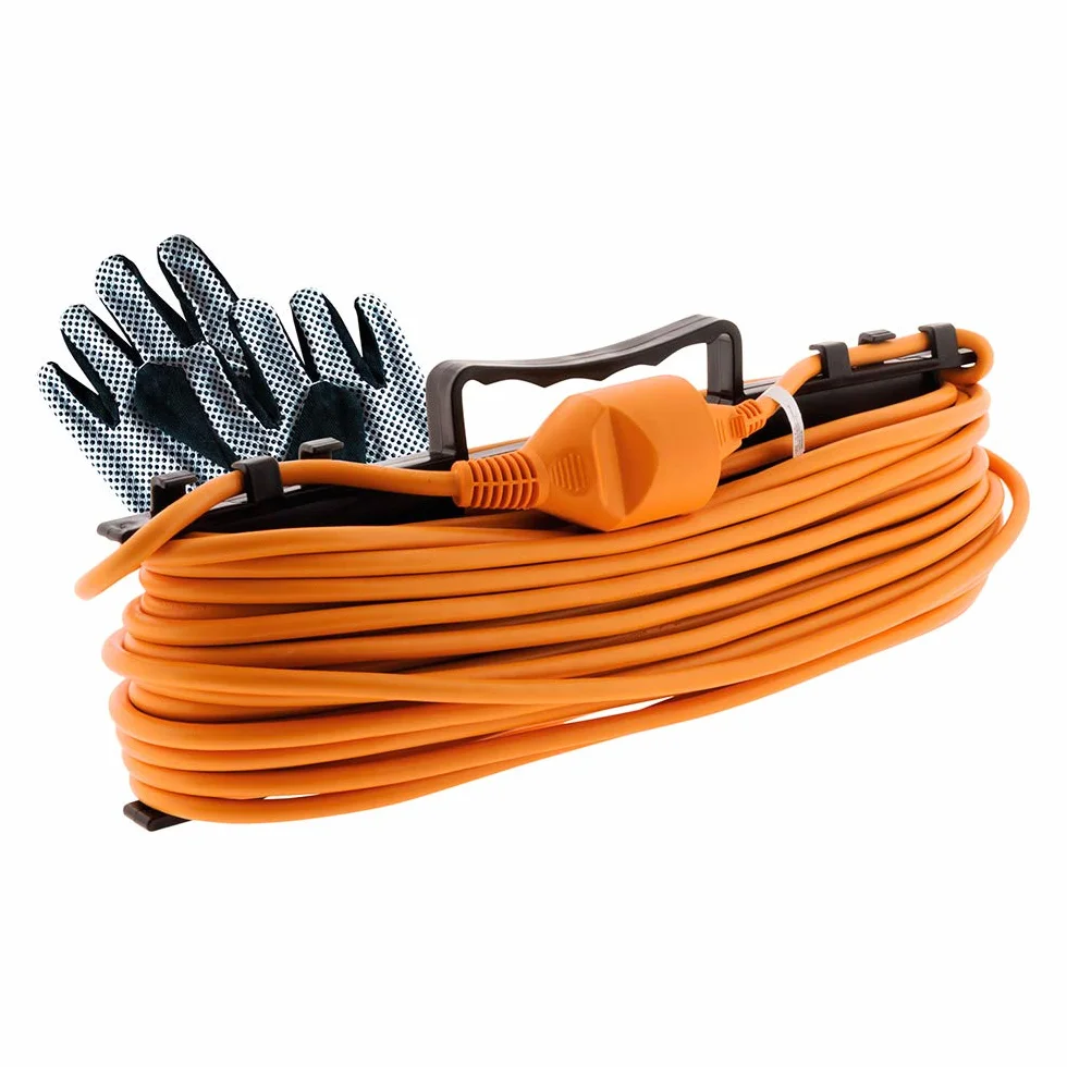 Prolongateur Jardin 2x1,5mm² 25m - Orange - Zenitech