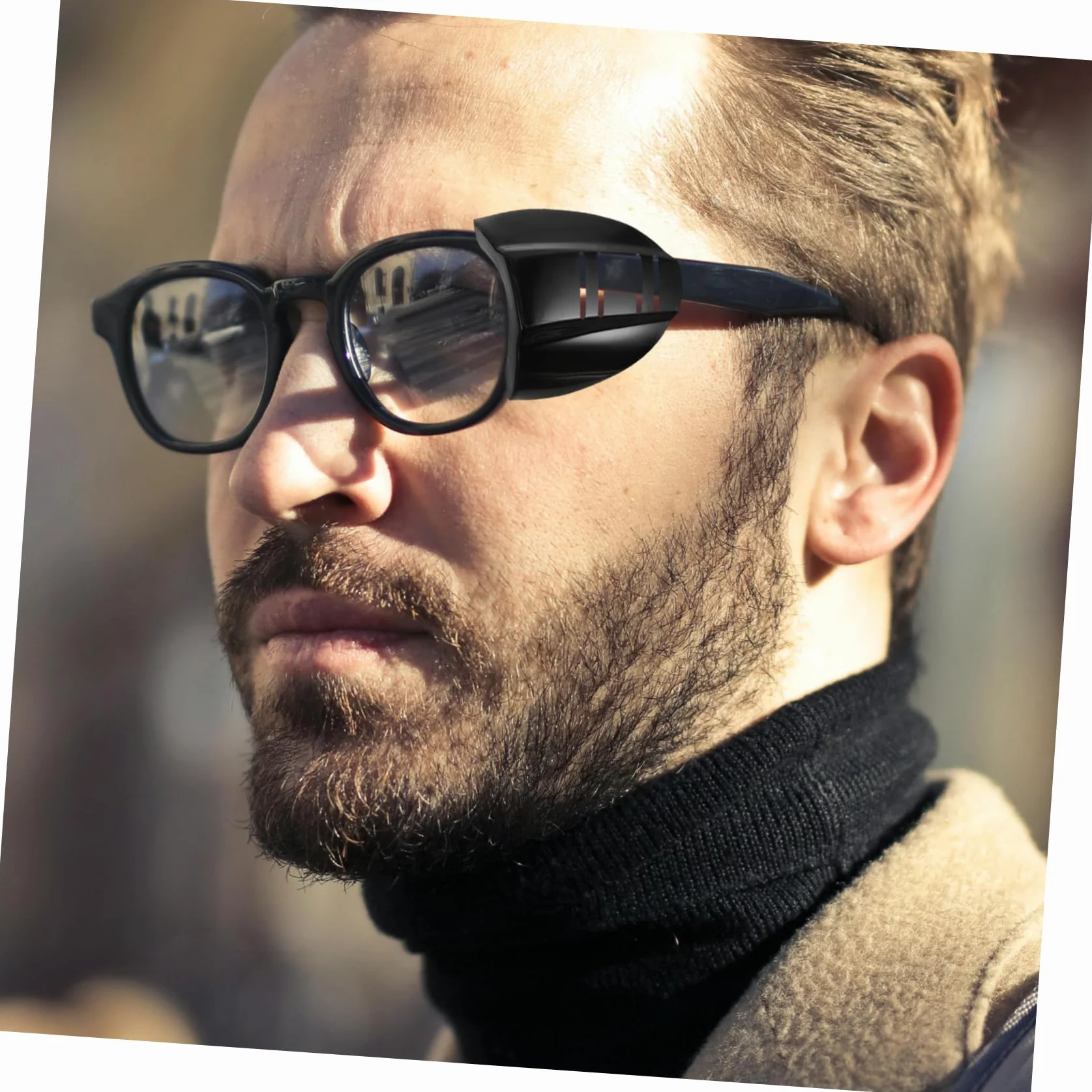 Lunettes de Sécurité TPU Noir Lot de 4 Pièces Gatuida Protection Latérale