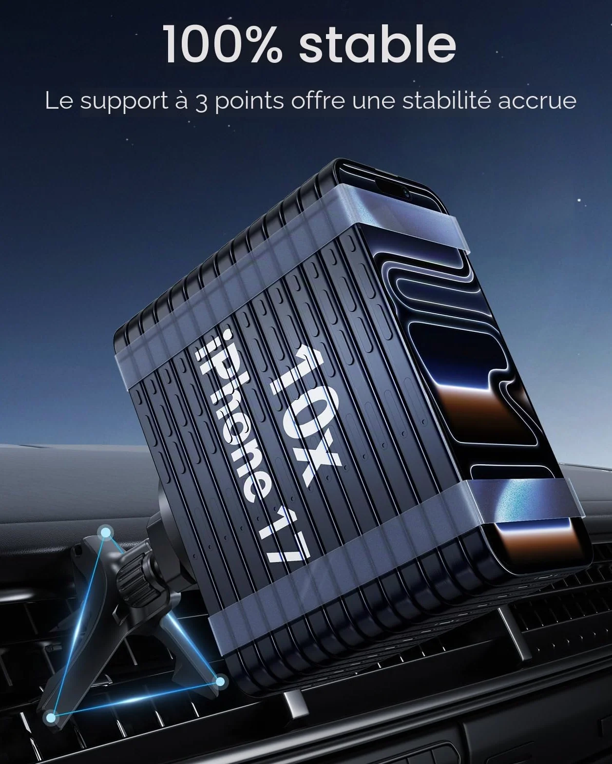 ESR Support Téléphone Voiture Magnétique pour MagSafe, grille d'aération/tableau bord Aimant Voiture Support pour iPhone 17e/Air/17/16/16e/15/14/13/12/Google Pixel 10/Samsung S26, tous les smartphones