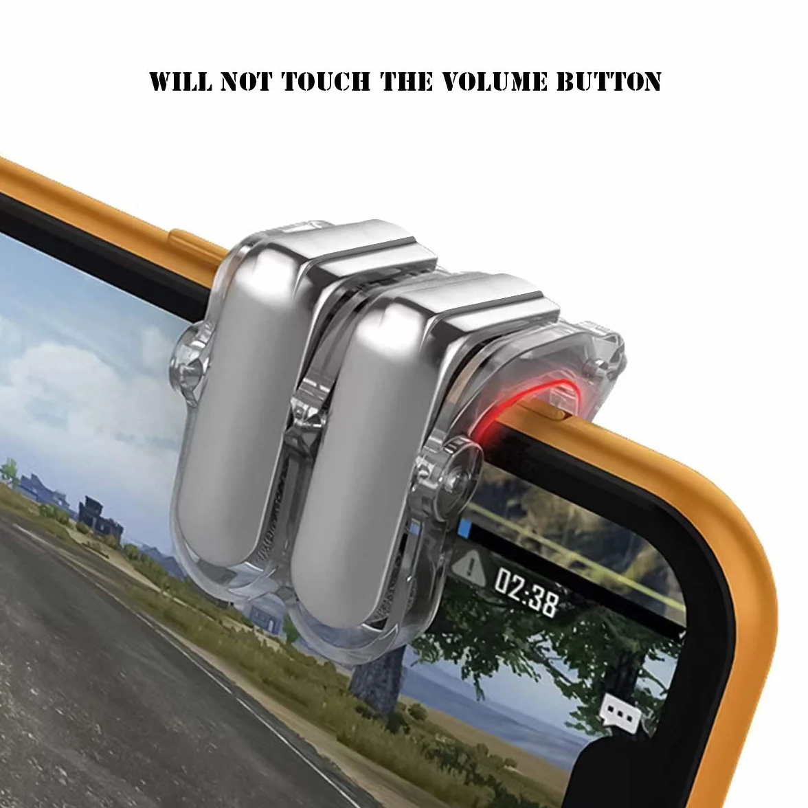 Newseego Contrôleur de Jeu Mobile PUBG, Mobile Déclencheurs Tirer et Viser Sensibles Manettes de Commande Mobiles pour Rules of Survival pour Android iOS (1 Paire Déclencheurs Clairs)