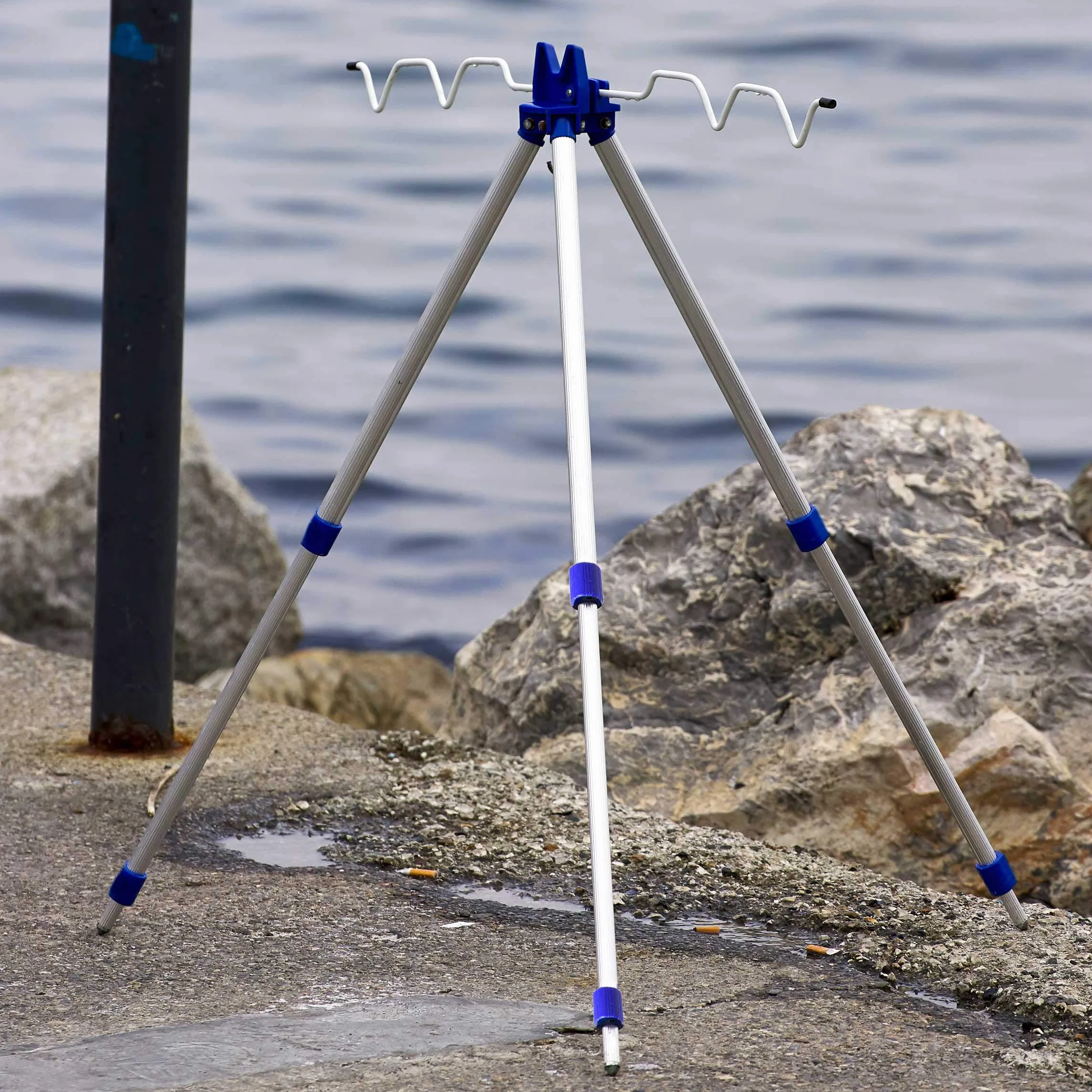 DIGIFLEX Trépied télescopique pour Canne à pêche Stand Repos pour Plage mer côte Quai gréement
