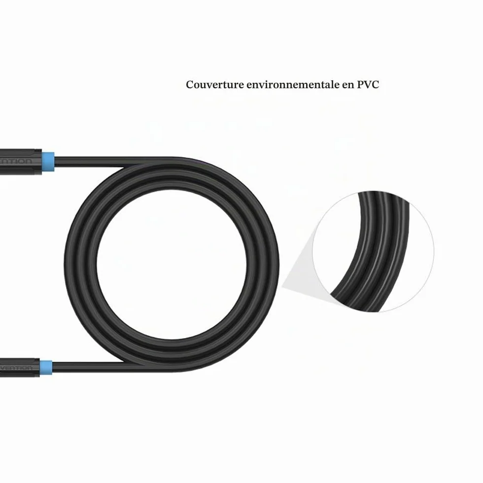 VENTION Câble Audio 3.5mm vers 6.35mm Stéréo Jack, Câble Jack TRS 6.35 Mâle vers 3.5 Mâle pour Guitare, Haut Parleurs, Table de Mixage, Amplificateurs Cinéma Maison (0.5m/1.6ft)
