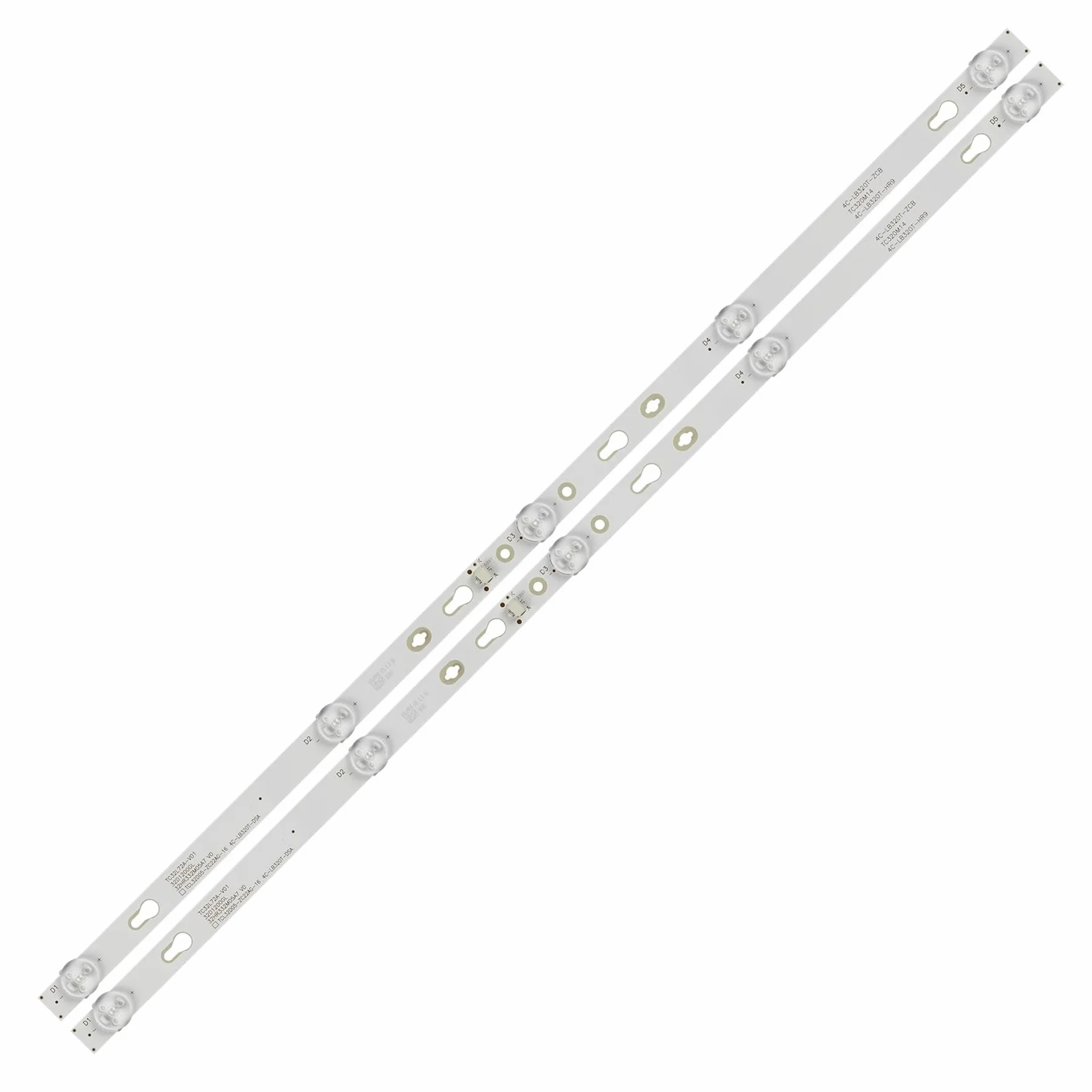 Bande de rétro-éclairage LED, 5 Lampes adaptées for TCL 32s5300 32s6500 32s6500s MI 32 "TV LCD L32M5-AZ for TCL32D05-ZC22AG-11 LVW320CSDX 6v GIC32LB37