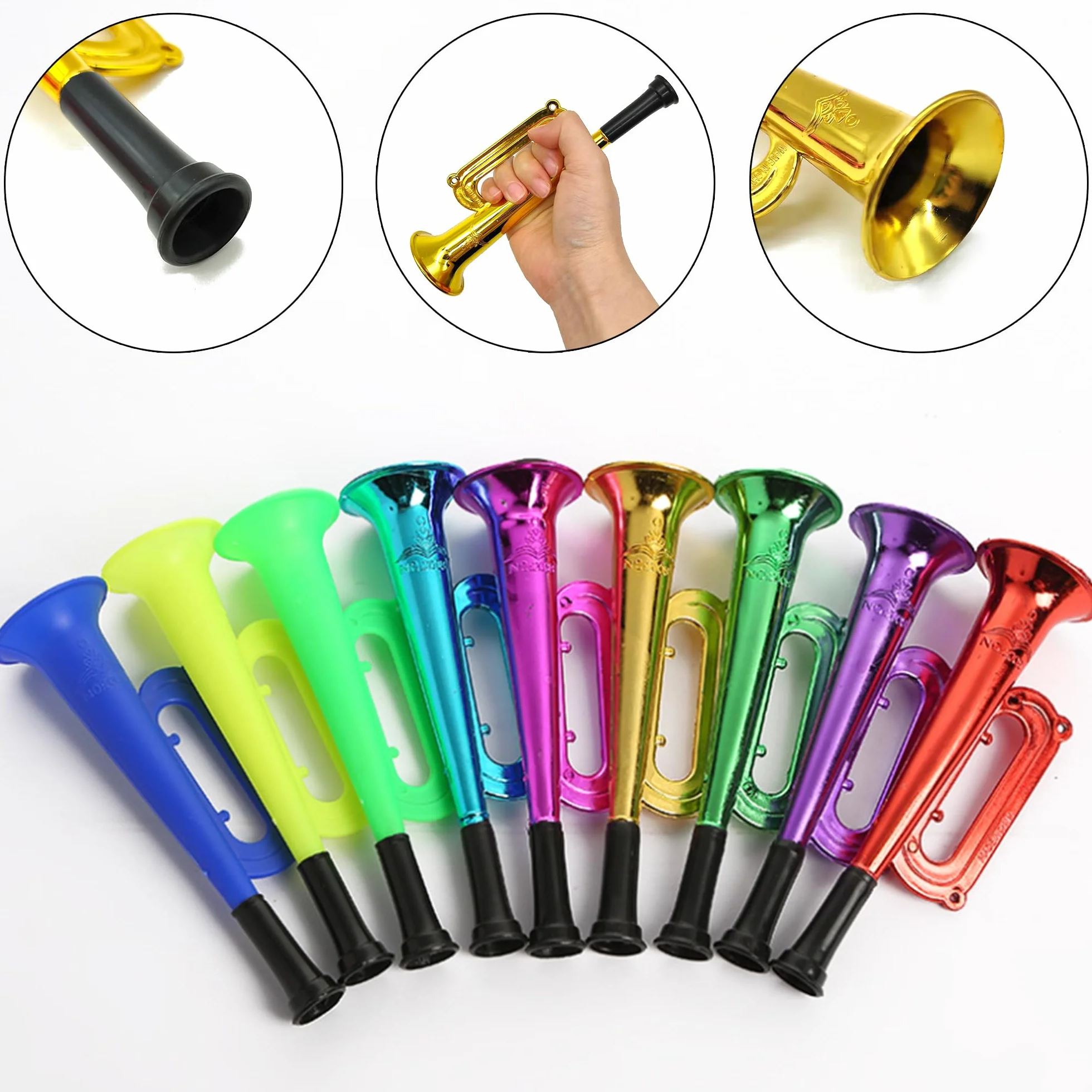 Trompettes Vuvuzela Plastique 6 Pcs Corne Cheerleading Bruit Fanfare Football Accessoires Fête