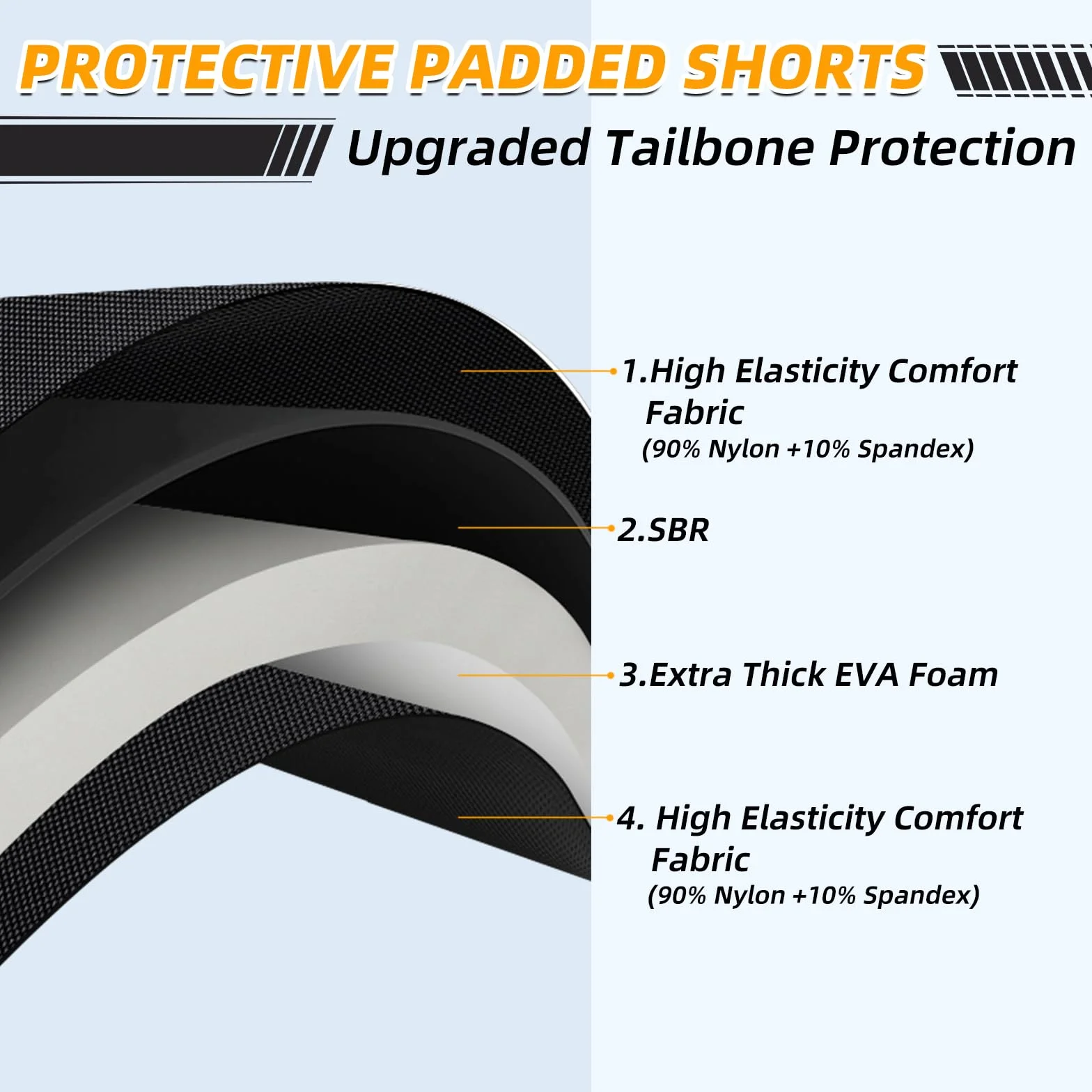 Cienfy Short de Protection 3D rembourré en EVA pour Ski Patinage Snowboard Skateboard