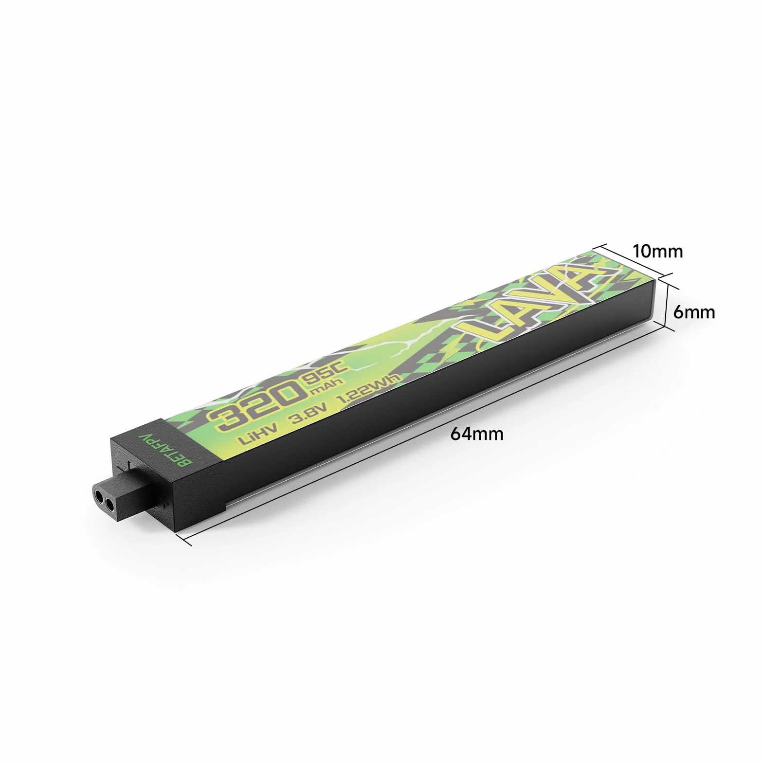 BETAFPV 5pcs Lava II 1S 320mAh Battery 3.8V 95C LiHV Lipo with BT2.0 Connector Compatible with Micro Whoop Drone Quadcopter Like Cetus FPV Kit, Air65, Meteor65 Pro Brushless Quad