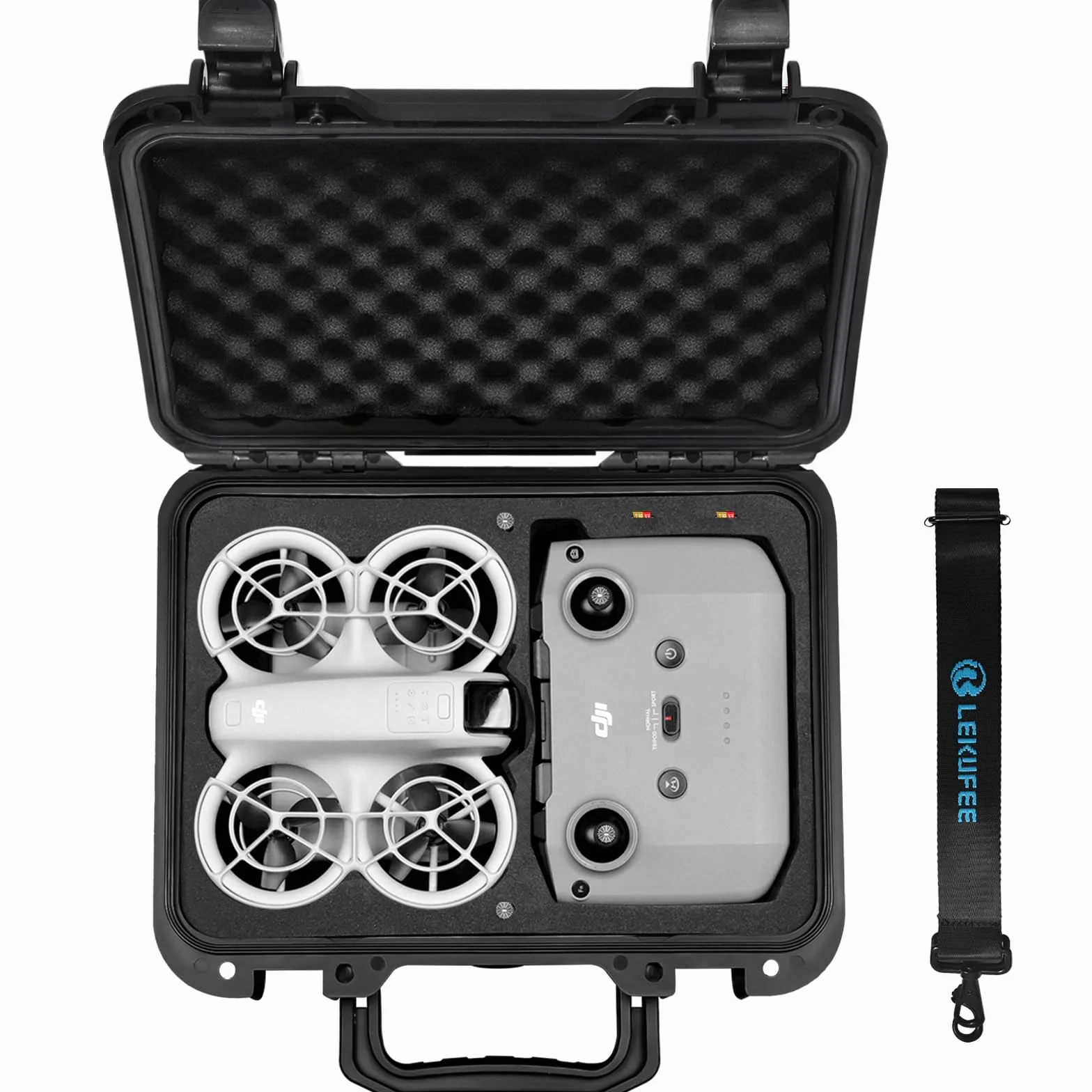 LEKUFEE Boîte Rigide étanche et Portable pour Drone DJI Neo 1, Bundle Fly More DJI Neo 1, télécommandes RC-N3, RC-N2 et Accessoires (étui Seulement)