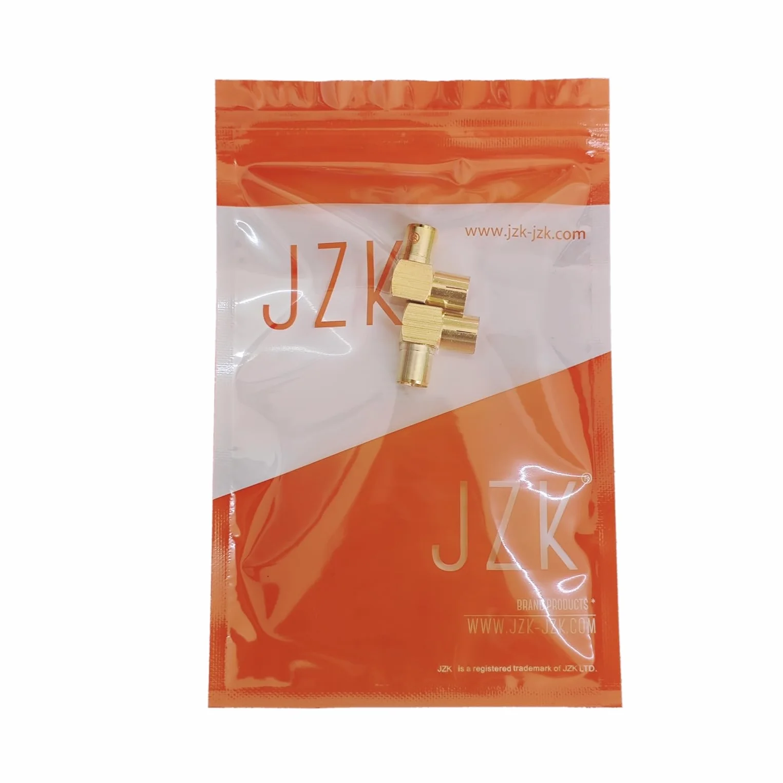 JZK 2X Adaptateur coaxial PAL mâle vers Femelle, plaqué Or, coudé à 90°, Compatible avec antennes, câbles Satellites, câbles TV, DVB-T et DVB-T2 HD