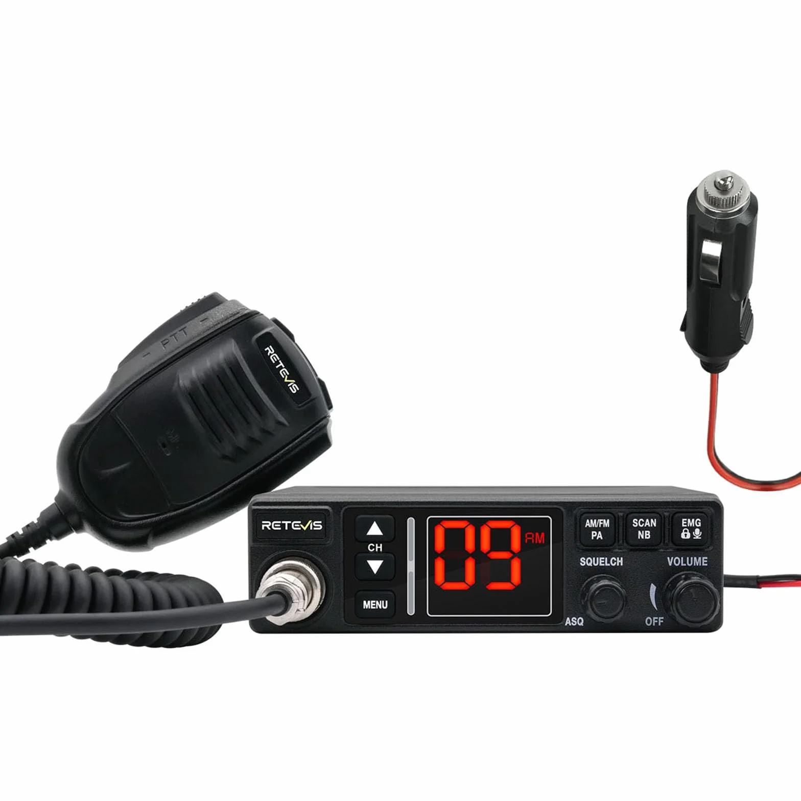 Retevis MB63A CB Radio AM/FM Portable 12V/24V VOX Camping-Car