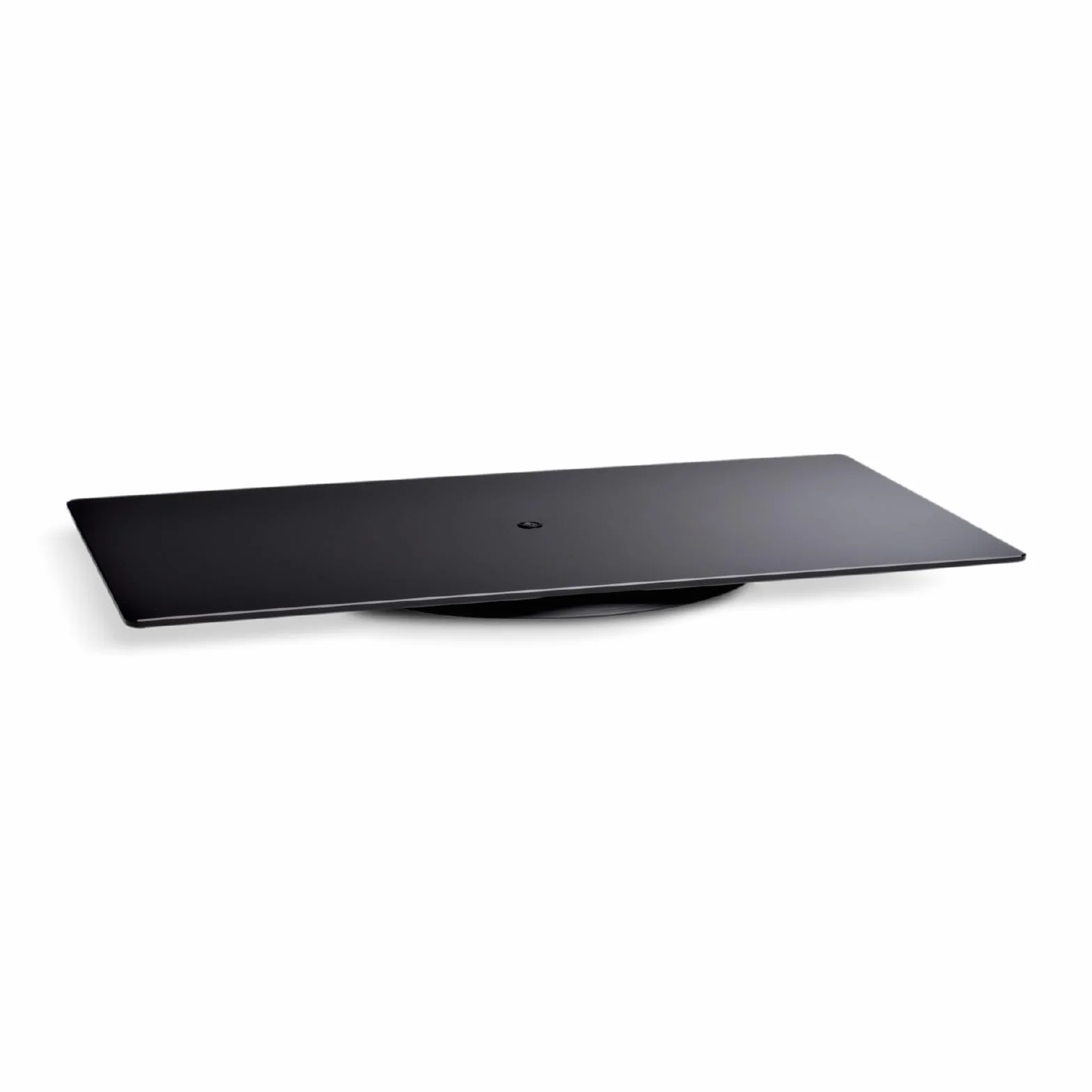 Meliconi ROTOBASE ELITE M, Support Rotatif pour Moniteur et Téléviseur, Base Pivotante 360°, Capacité 70 kg, Verre Trempé, Made in Italy, Noir