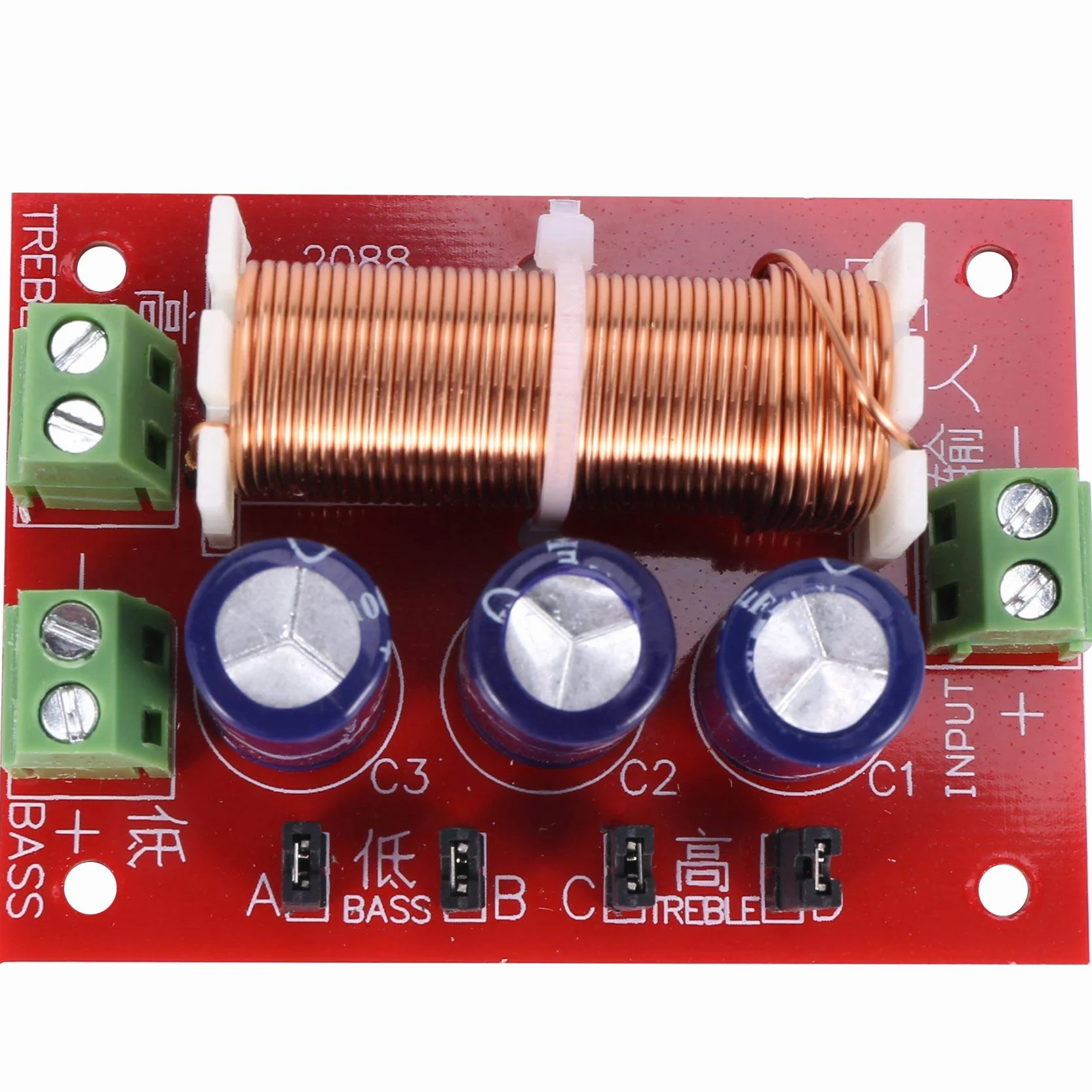 400W Haut-Parleur Crossover 2 Voies Filtre Diviseur de Fréquence pour 2-16Ohm