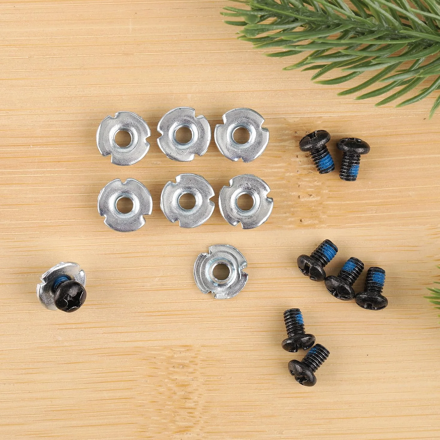 PEUTIER Vis Fixation Snowboard M4x7,5mm Métal 16pcs