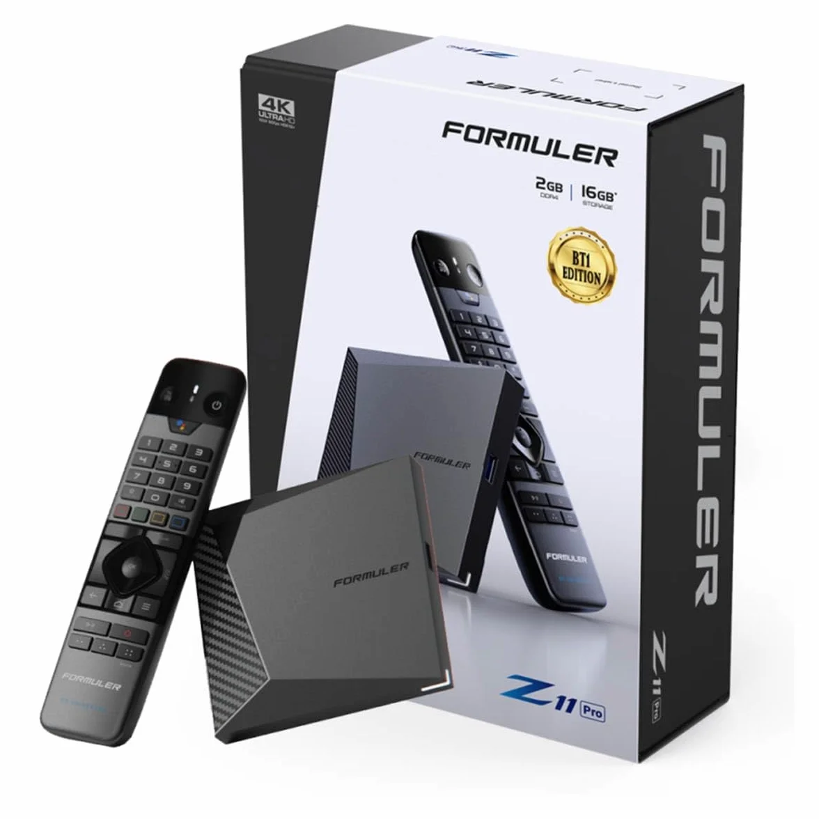Formuler Z11 Pro BT1-Edition 4K UHD Android 11 Récepteur IP HDR10 Dual WiFi HDMI USB 3.0 MicroSD