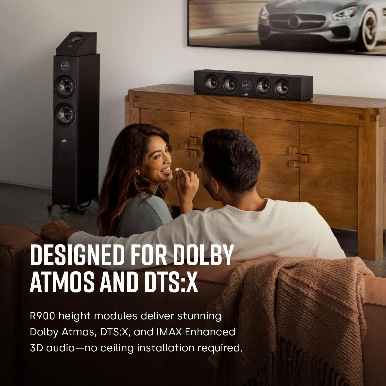 Polk R900 Noir Enceinte Atmos Paire