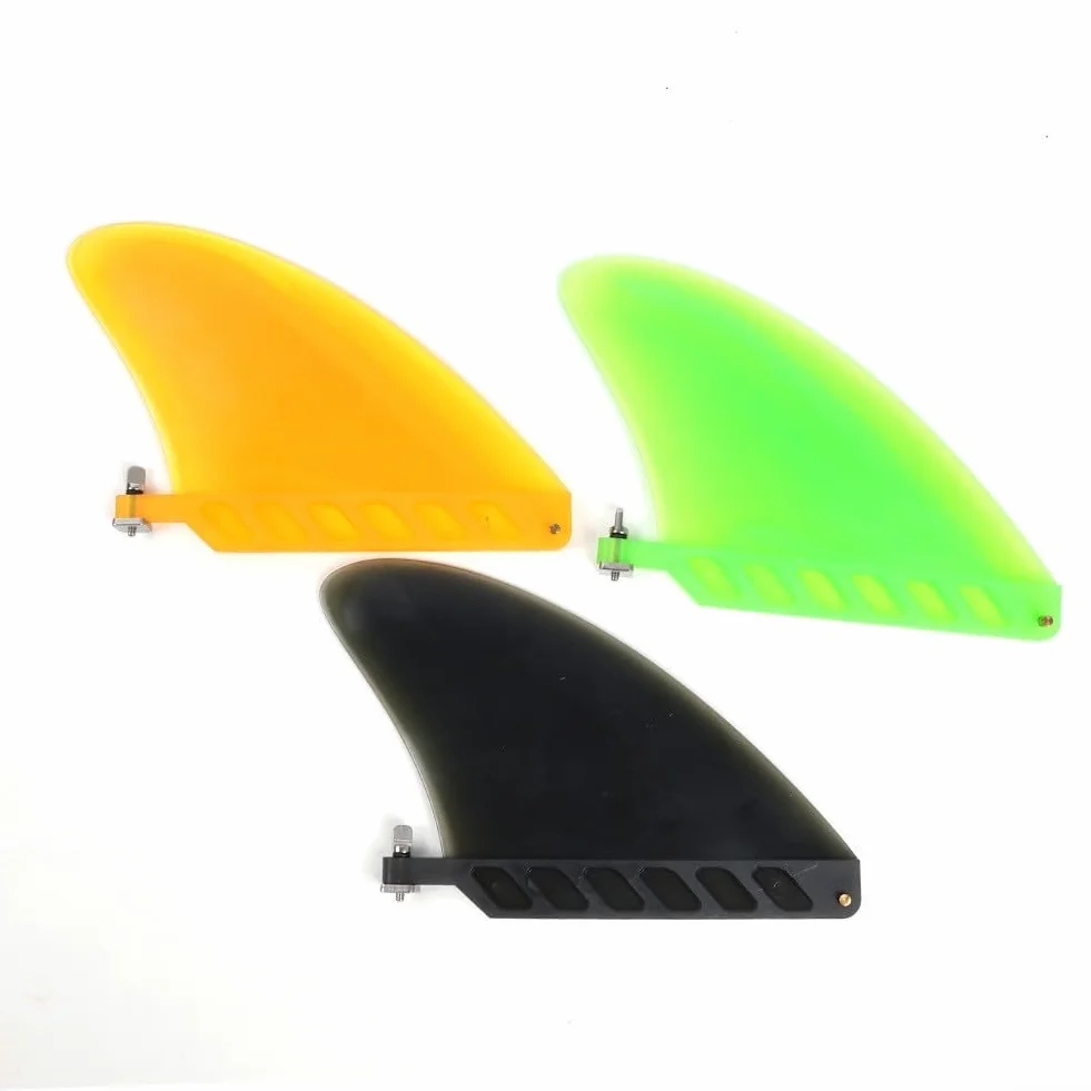 Aileron central PVC flexible remplacement planche surf compatible boîte standard vis vert